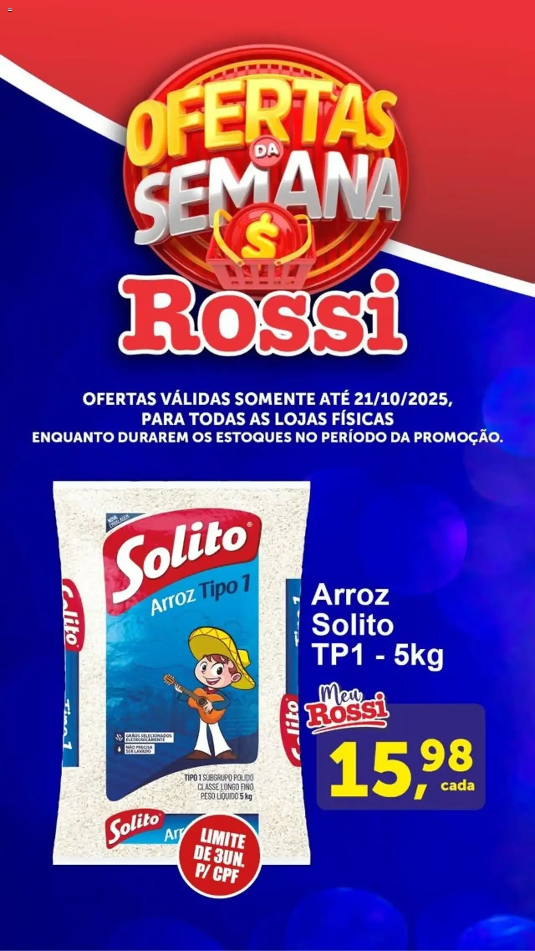 Rossi Supermercados - Ofertas da semana - folheto válido a partir de 16/10/2025 página 1 de 4