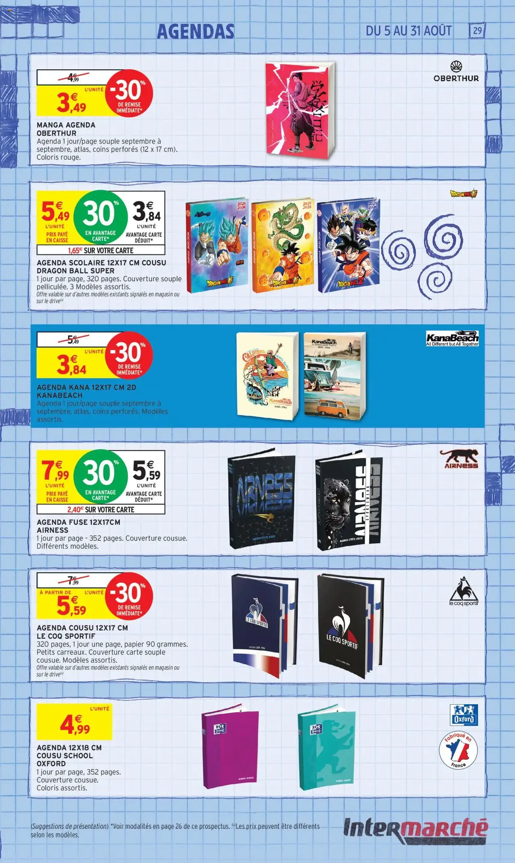 Intermarché - 70% en avantage carte sur une sélection rentrée des classes - brochure valable à partir du 05/08/2025, page 29 sur 60 Intermarché - 70% en avantage carte sur une sélection rentrée des classes - brochure valable à partir du 05/08/2025, page 29 sur 60