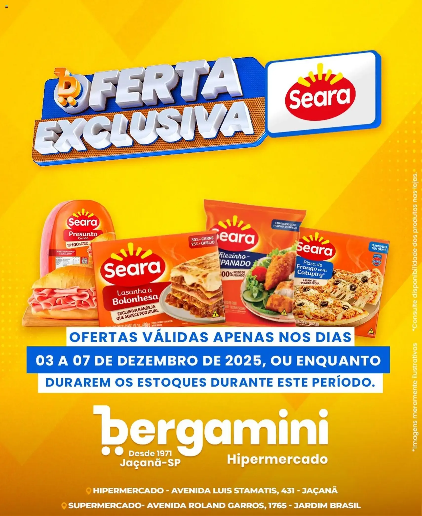 Supermercado Bergamini - Ofertas Seara - folheto válido a partir de 03/12/2025 página 1 de 8