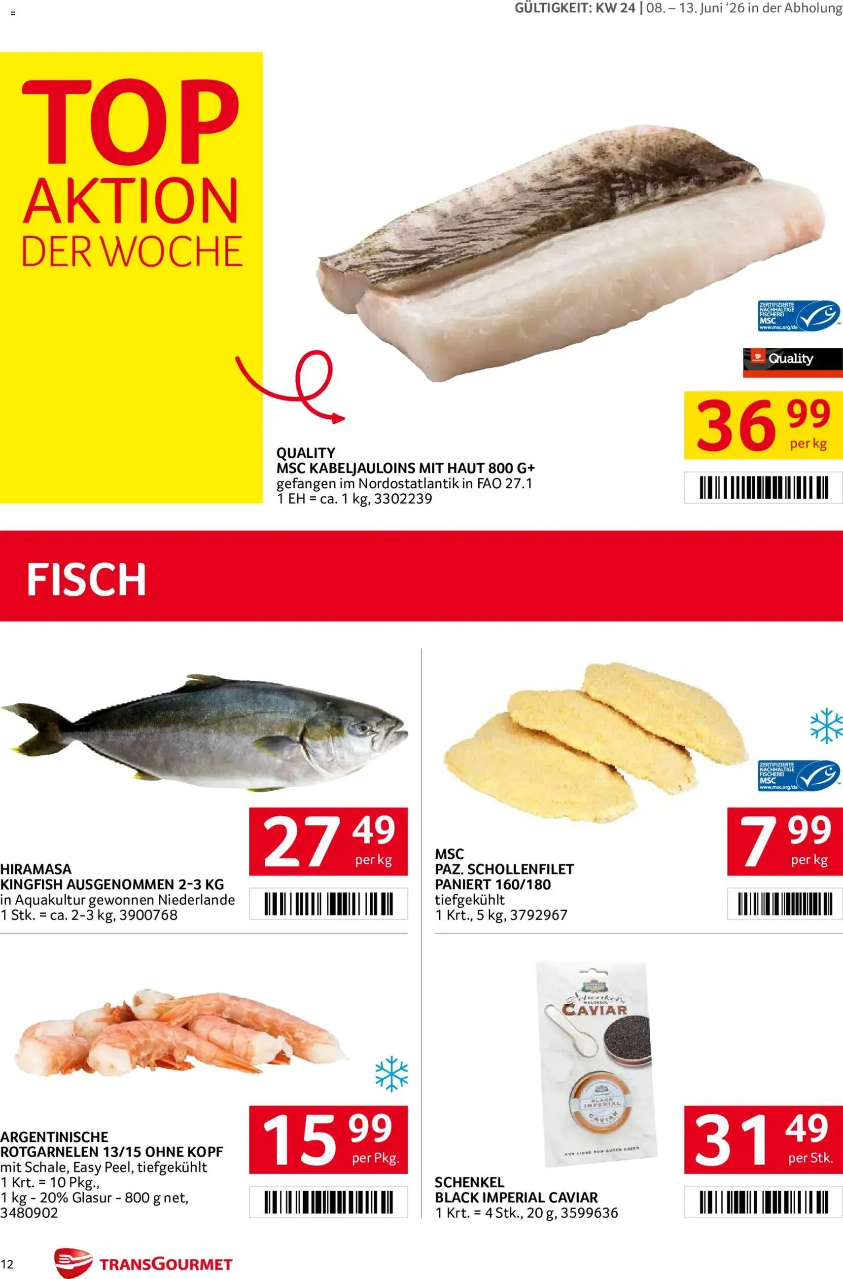 Transgourmet Flugblatt - Gültiger Prospekt ab 08.06.2026, Seite 12 von insgesamt 36