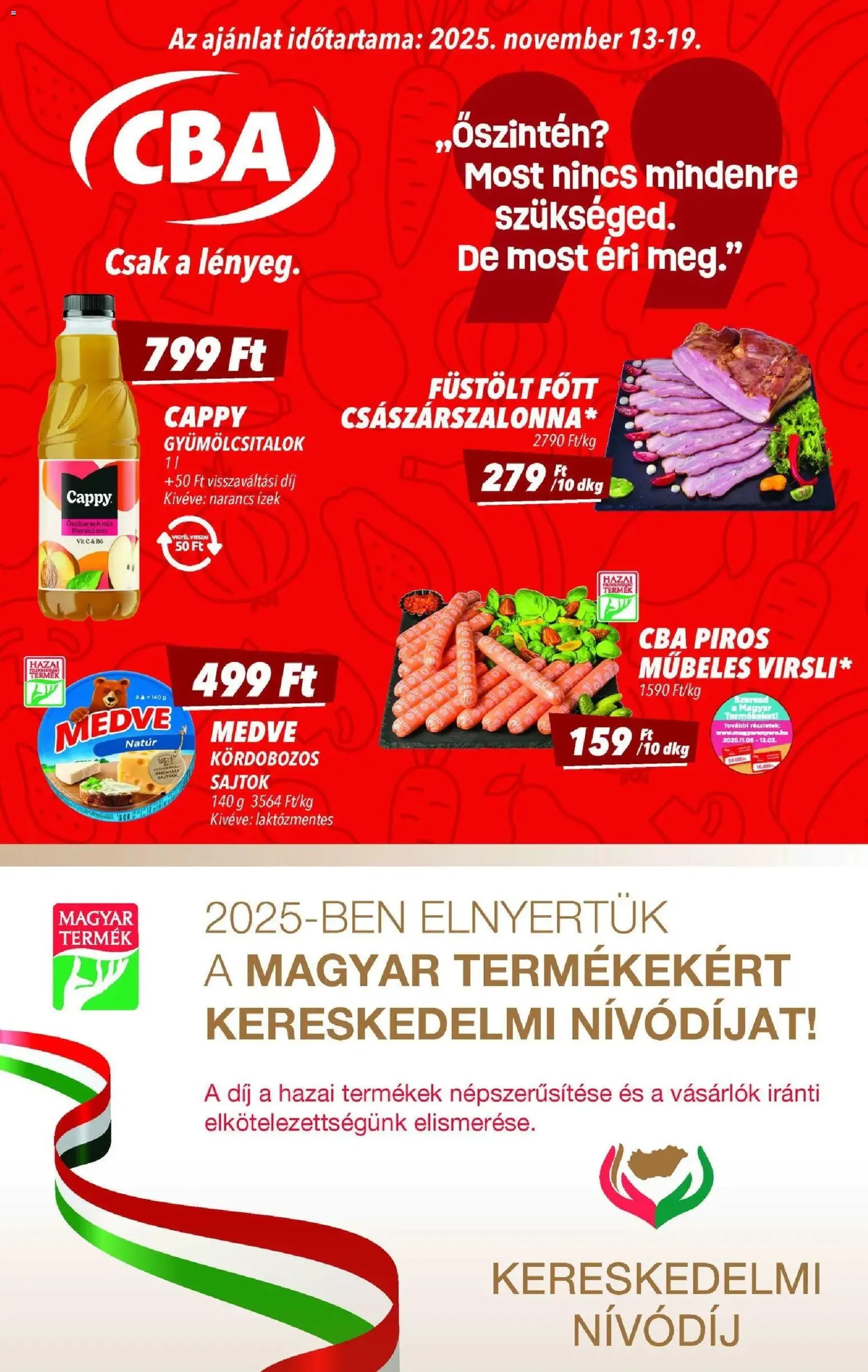 CBA Akciós újság - 2025.11.13. érvényes szórólap 1 oldal 12 oldalból