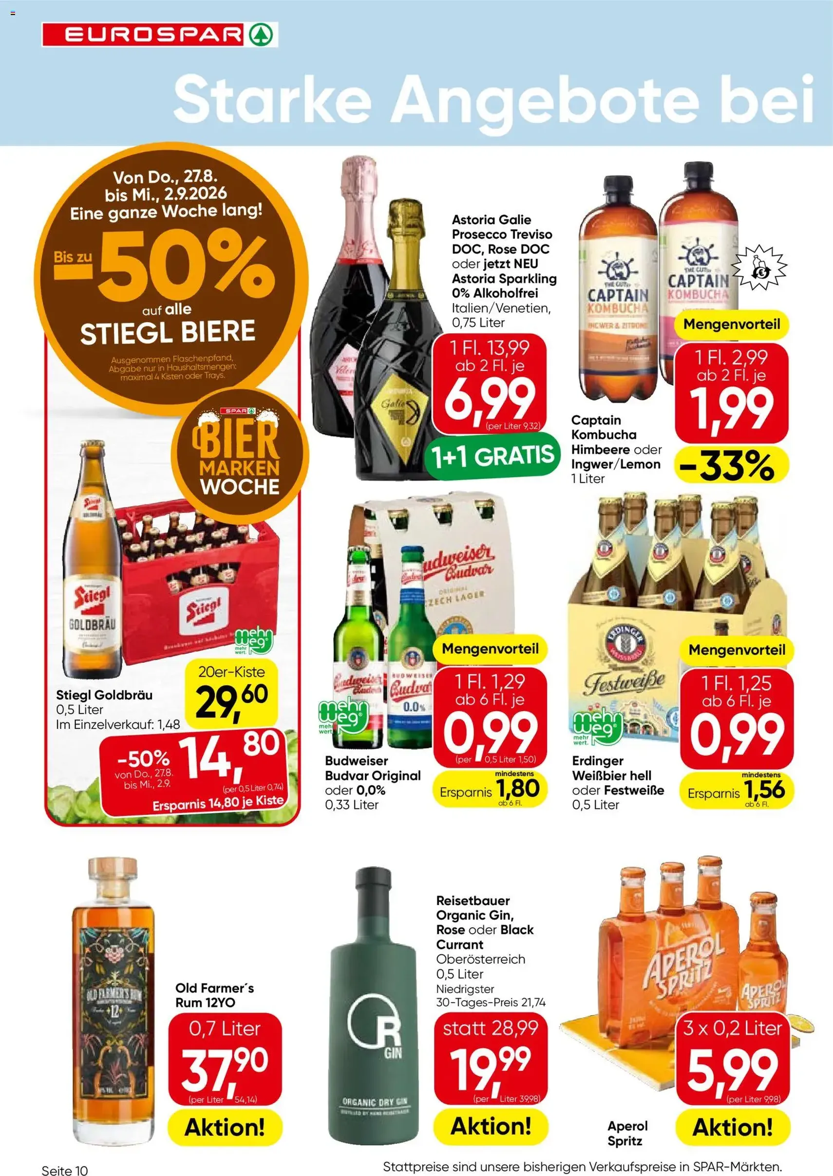 Eurospar Flugblatt - Gültiger Prospekt ab 27.08.2026, Seite 10 von insgesamt 16