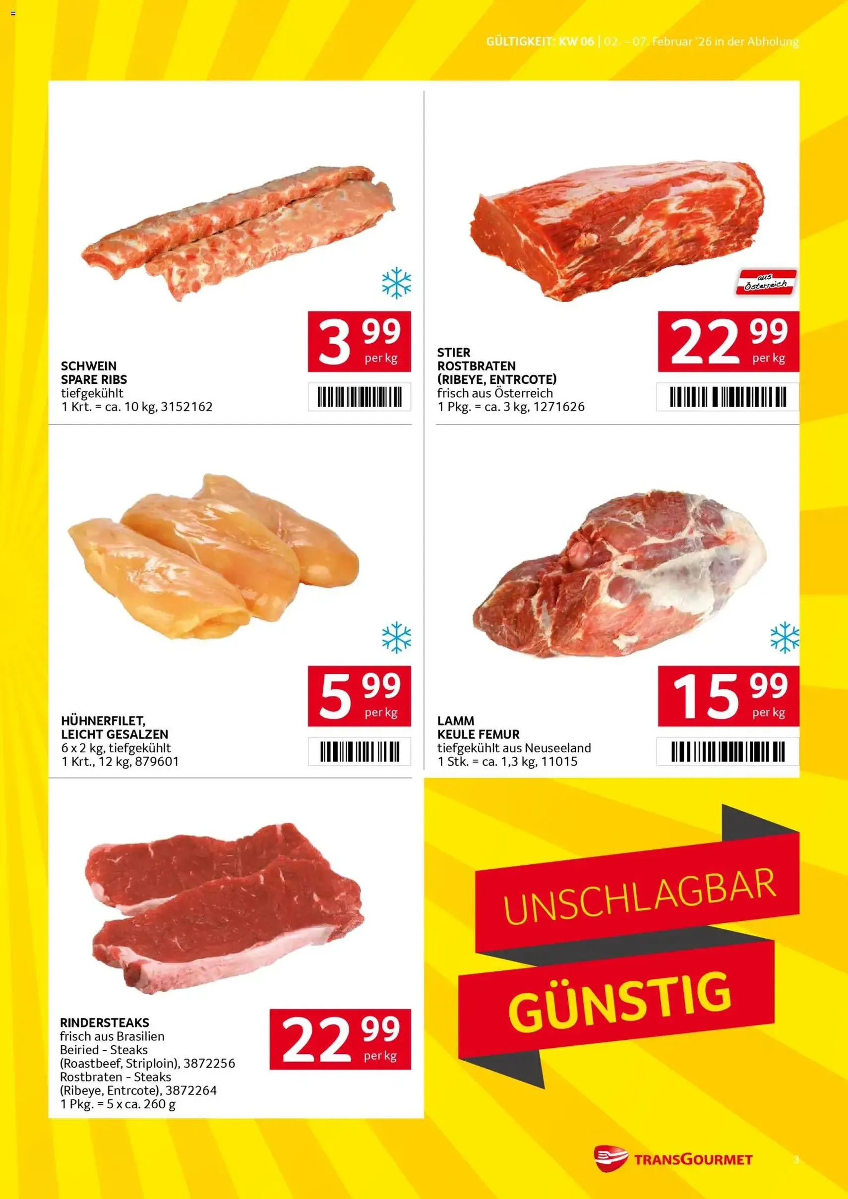 Transgourmet Flugblatt - Gültiger Prospekt ab 02.02.2026, Seite 3 von insgesamt 31