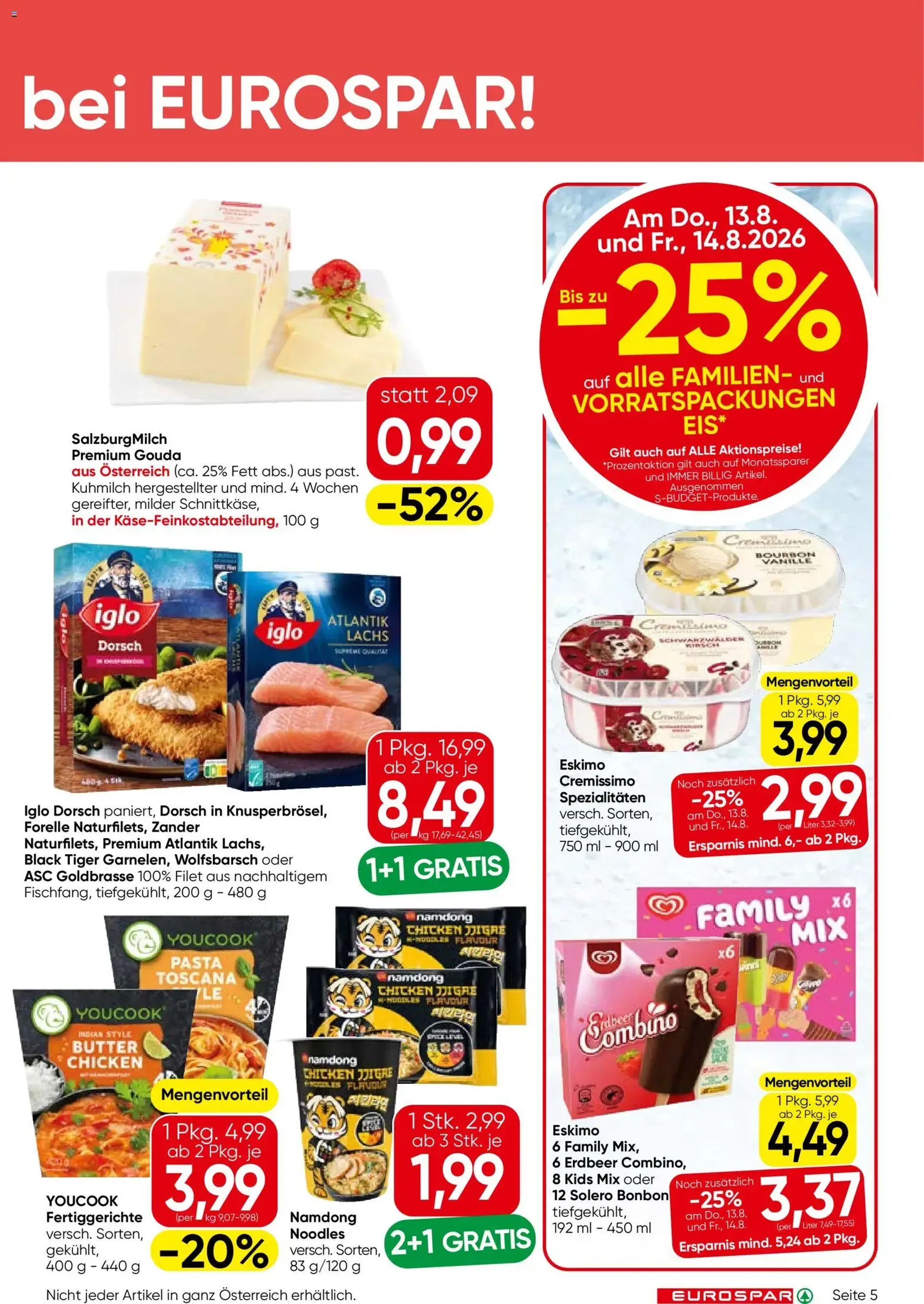 Eurospar Flugblatt - Gültiger Prospekt ab 13.08.2026, Seite 5 von insgesamt 16