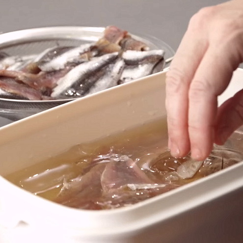 Boquerones en vinagre - procedimento 1