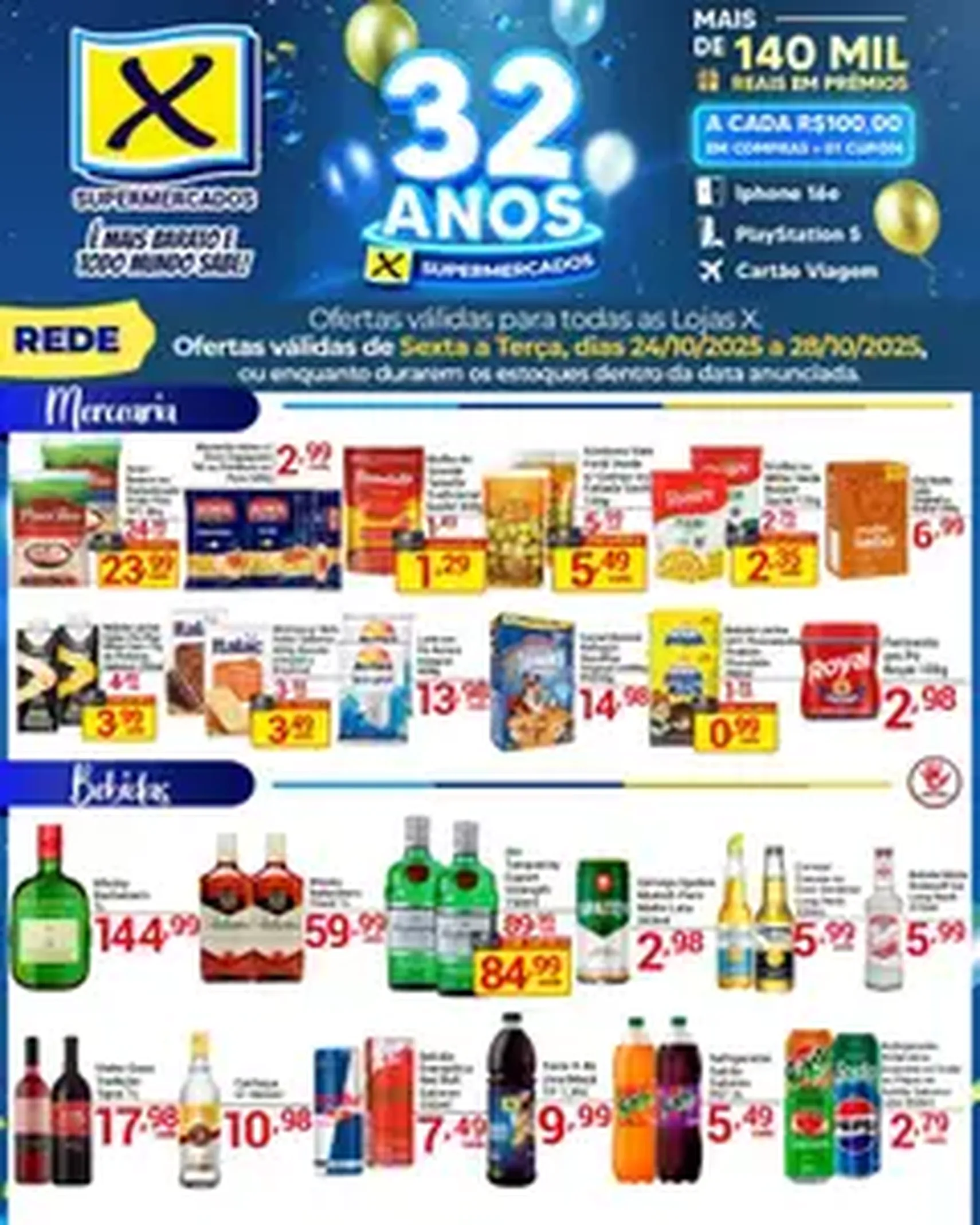 X Supermercados - Ofertas da semana - folheto válido a partir de 24/10/2025 página 1 de 1