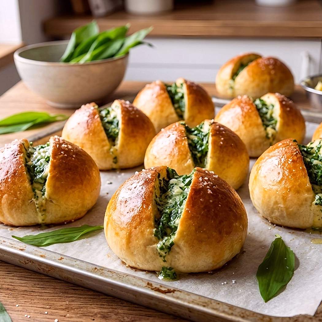 Kysnuté bochníčky s medvedím cesnakom