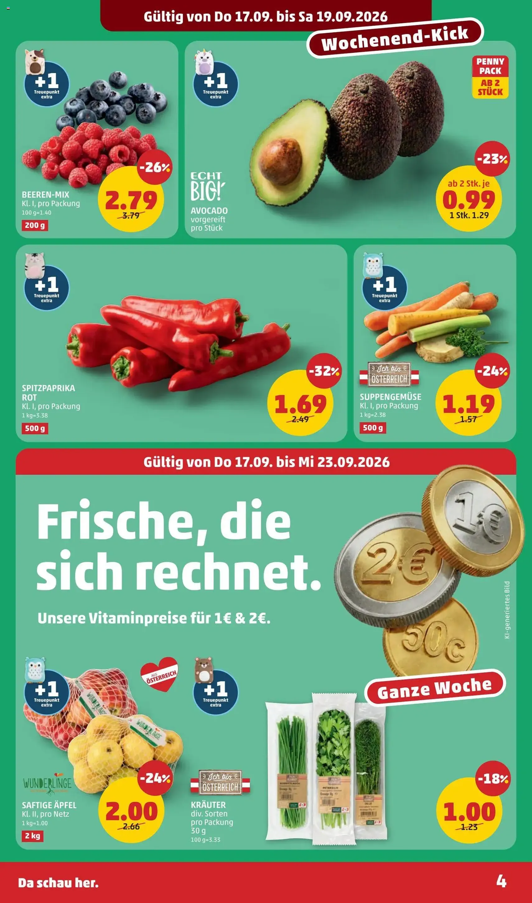 Penny Markt - Flugblatt - Gültiger Prospekt ab 17.09.2026, Seite 4 von insgesamt 28