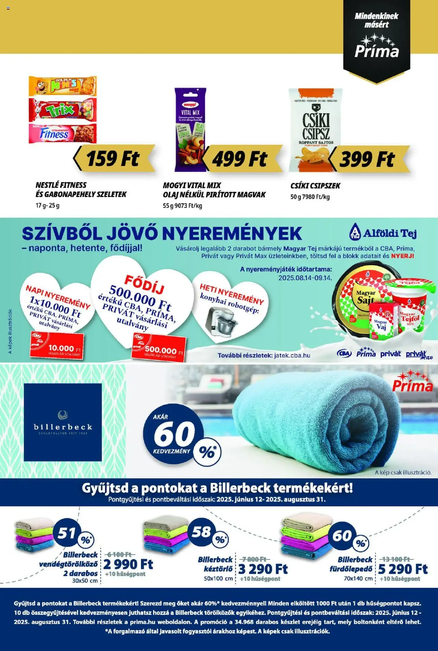 CBA Príma Akciós újság - 2025.08.21. érvényes szórólap 7 oldal 12 oldalból