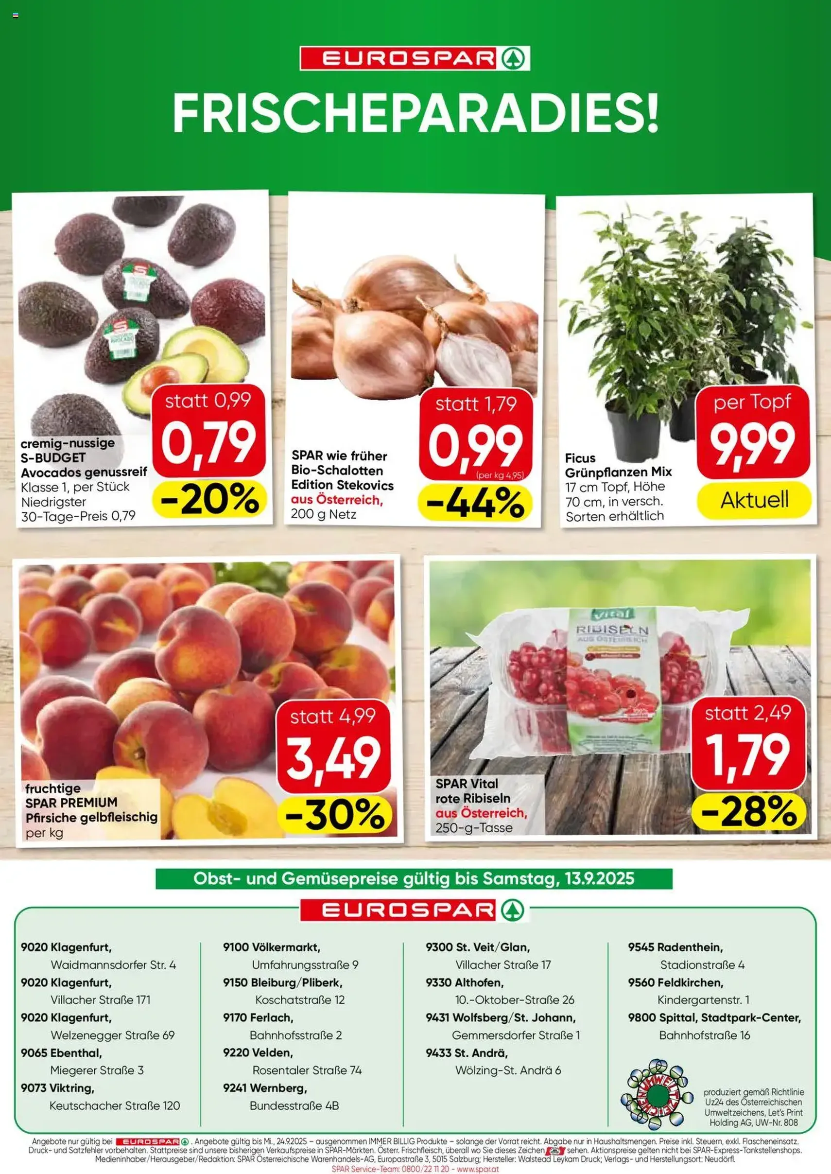 Eurospar Flugblatt - Gültiger Prospekt ab 11.09.2025, Seite 16 von insgesamt 16