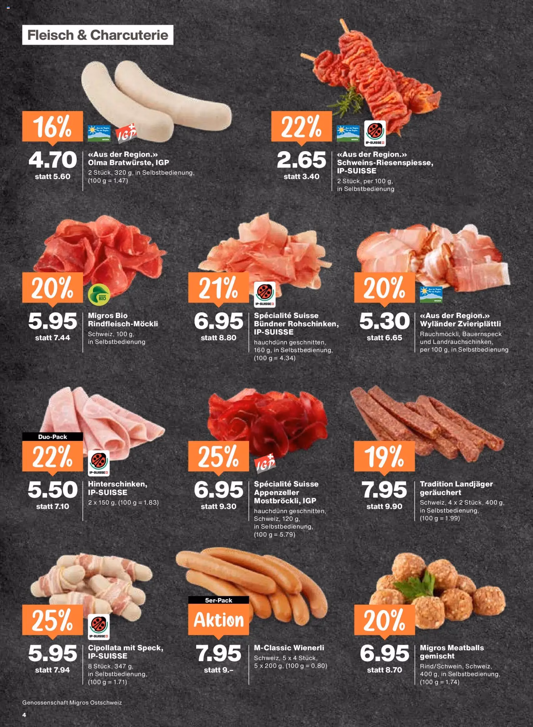 Migros aktionen - Gültiger Prospekt ab 09.04.2026, Seite 4 von insgesamt 24