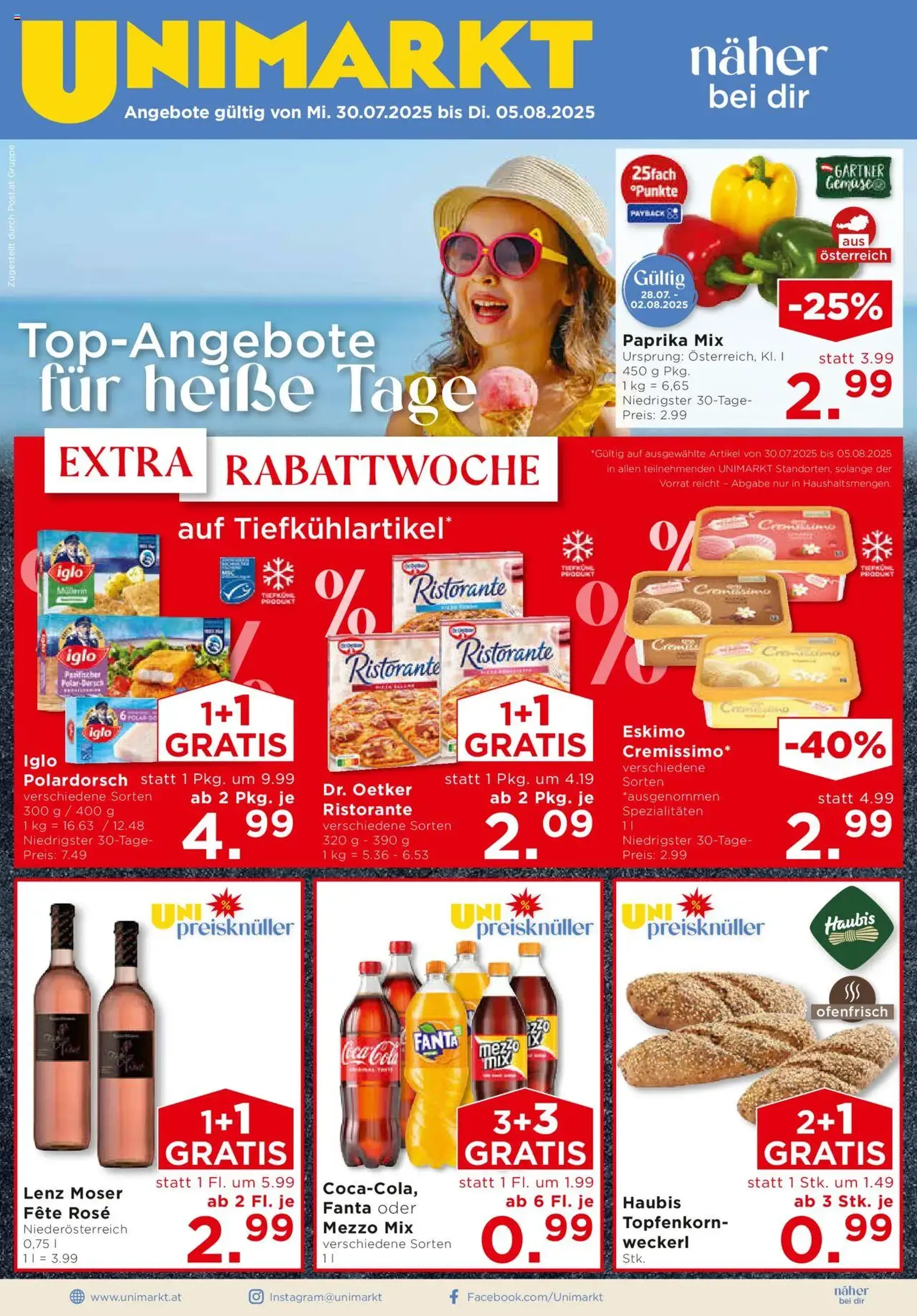 Unimarkt Süd - Gültiger Prospekt ab 30.07.2025, Seite 3 von insgesamt 16 Unimarkt Süd - Gültiger Prospekt ab 30.07.2025, Seite 3 von insgesamt 16