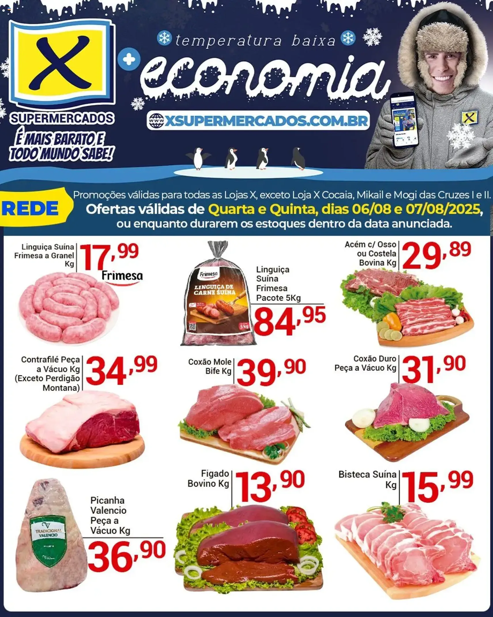 X Supermercados - Ofertas da semana - folheto válido a partir de 06/08/2025 página 1 de 2