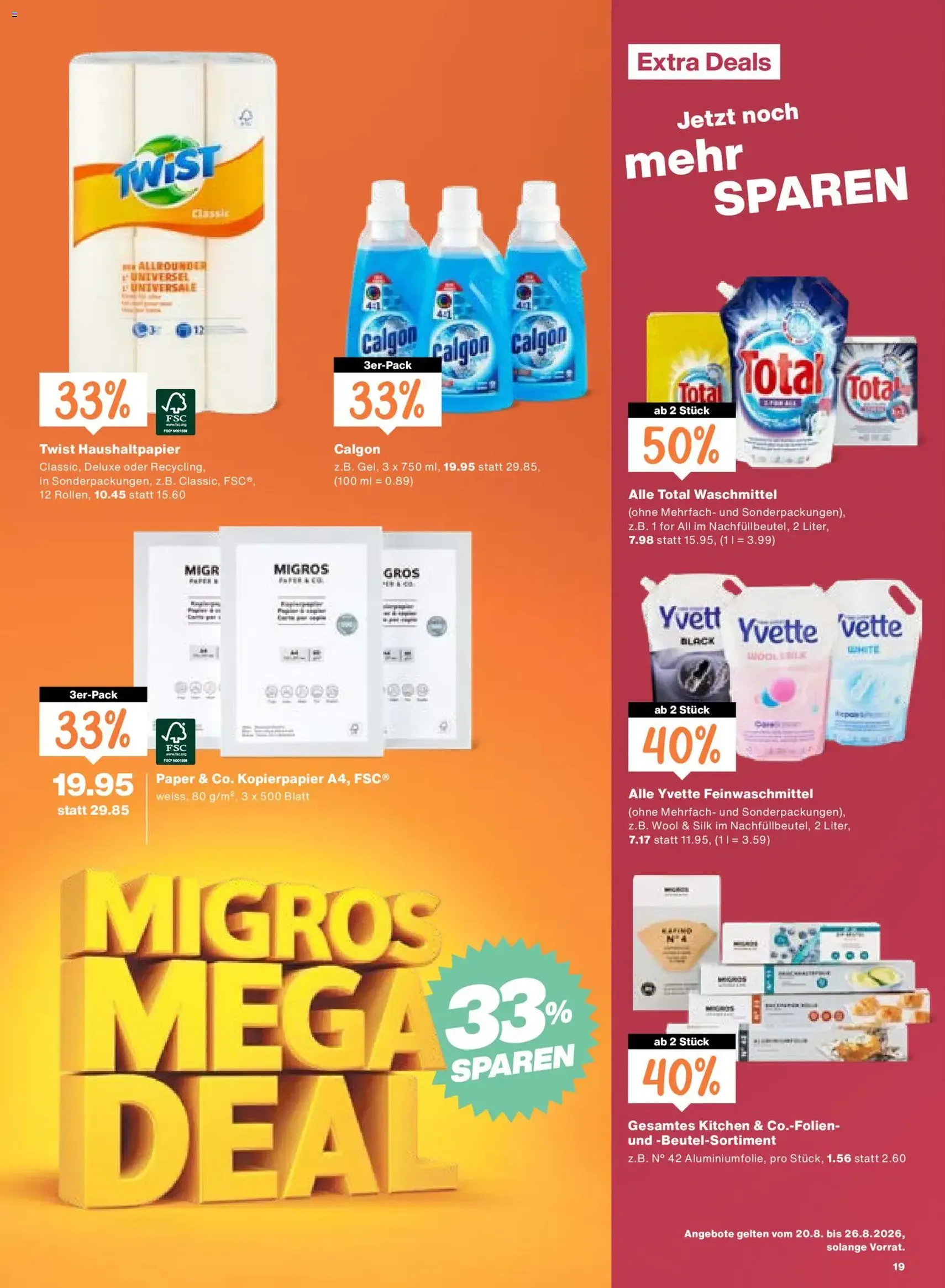 Migros aktionen - Gültiger Prospekt ab 20.08.2026, Seite 19 von insgesamt 20