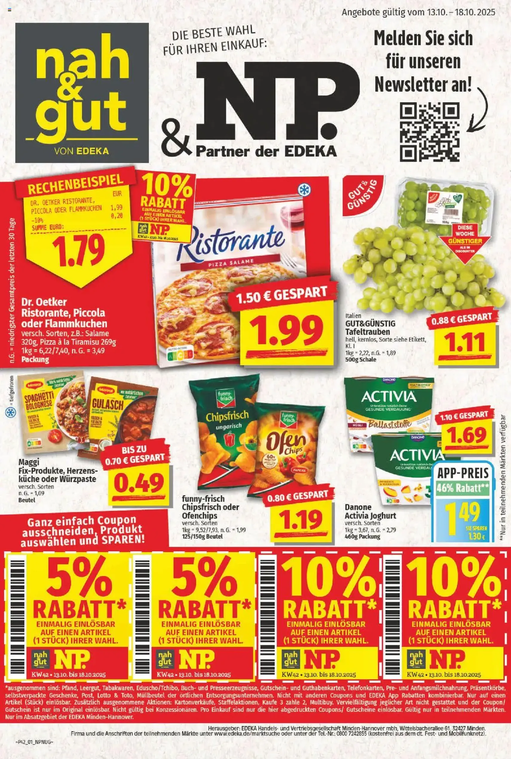 NP Discount Prospekt - Gültiger Prospekt ab 13.10.2025, Seite 1 von insgesamt 14