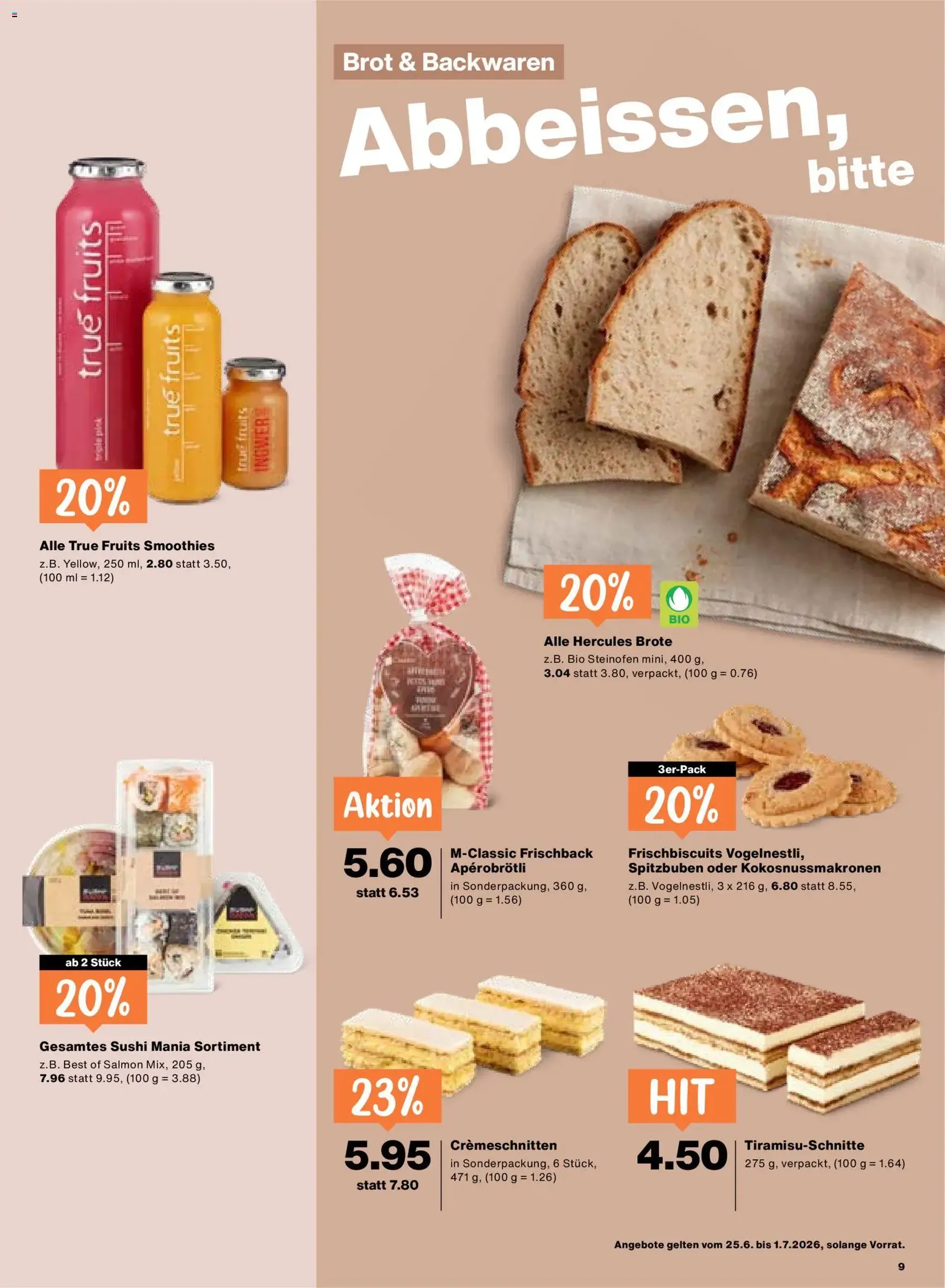 Migros aktionen - Gültiger Prospekt ab 25.06.2026, Seite 9 von insgesamt 24