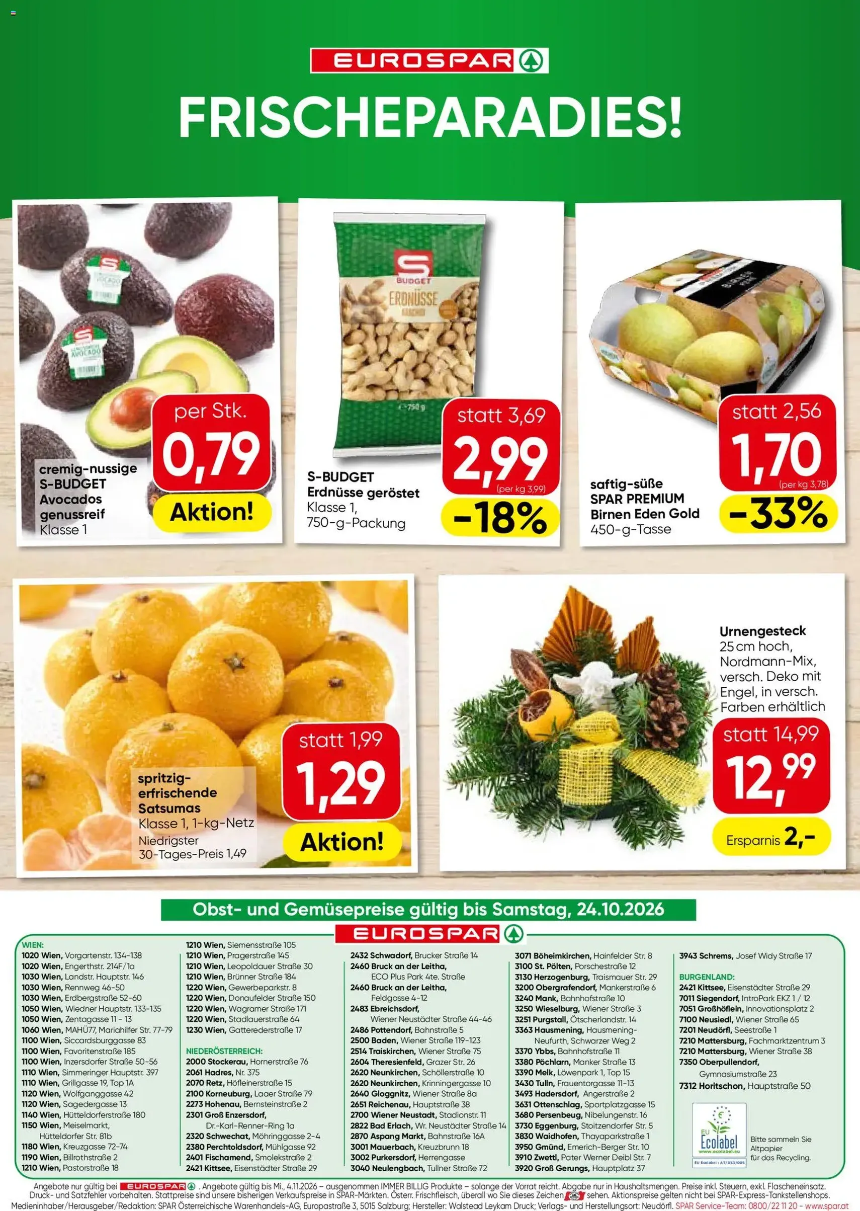 Eurospar Flugblatt - Gültiger Prospekt ab 22.10.2026, Seite 16 von insgesamt 16