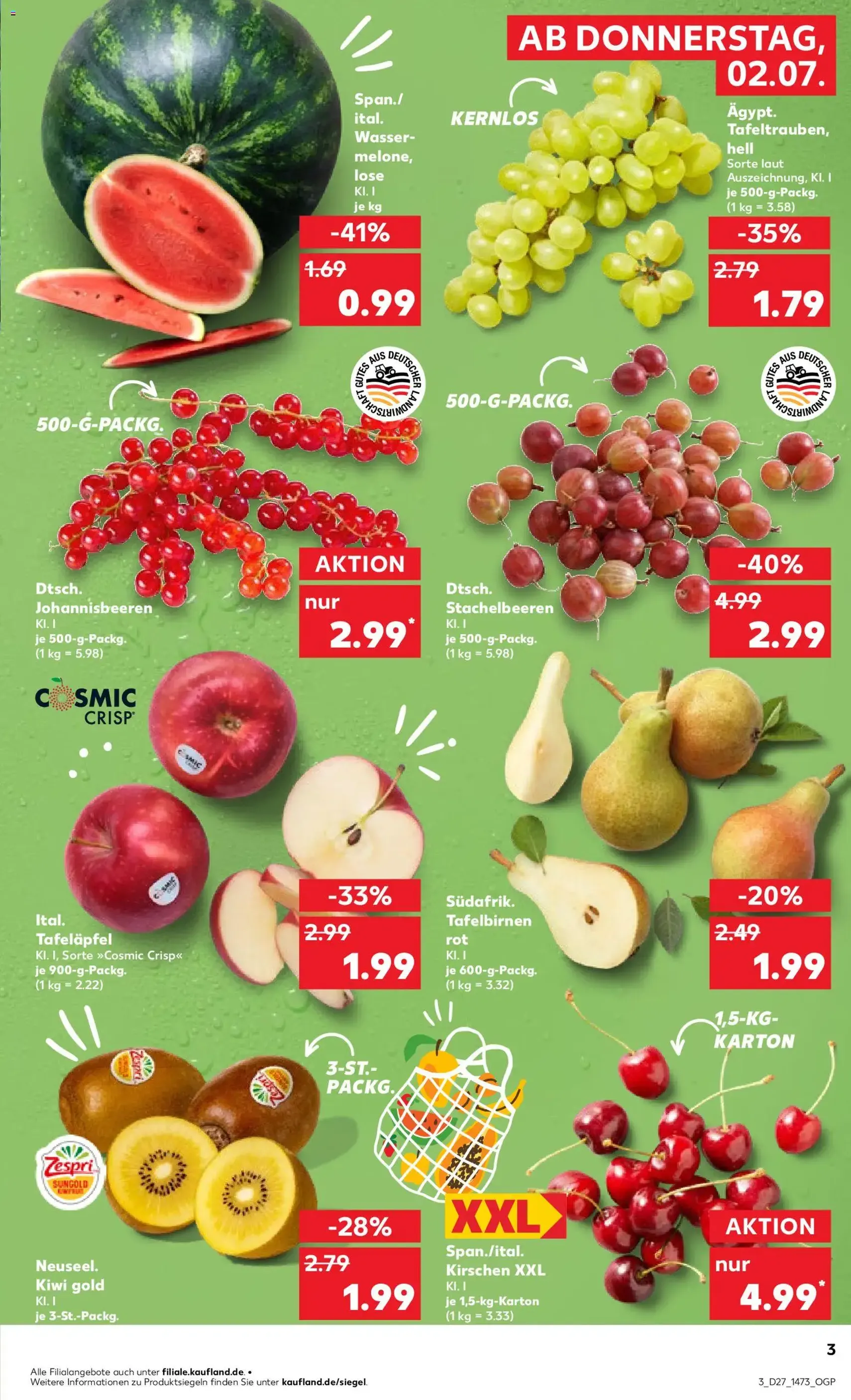 Kaufland Prospekt - Gültiger Prospekt ab 02.07.2026, Seite 3 von insgesamt 64