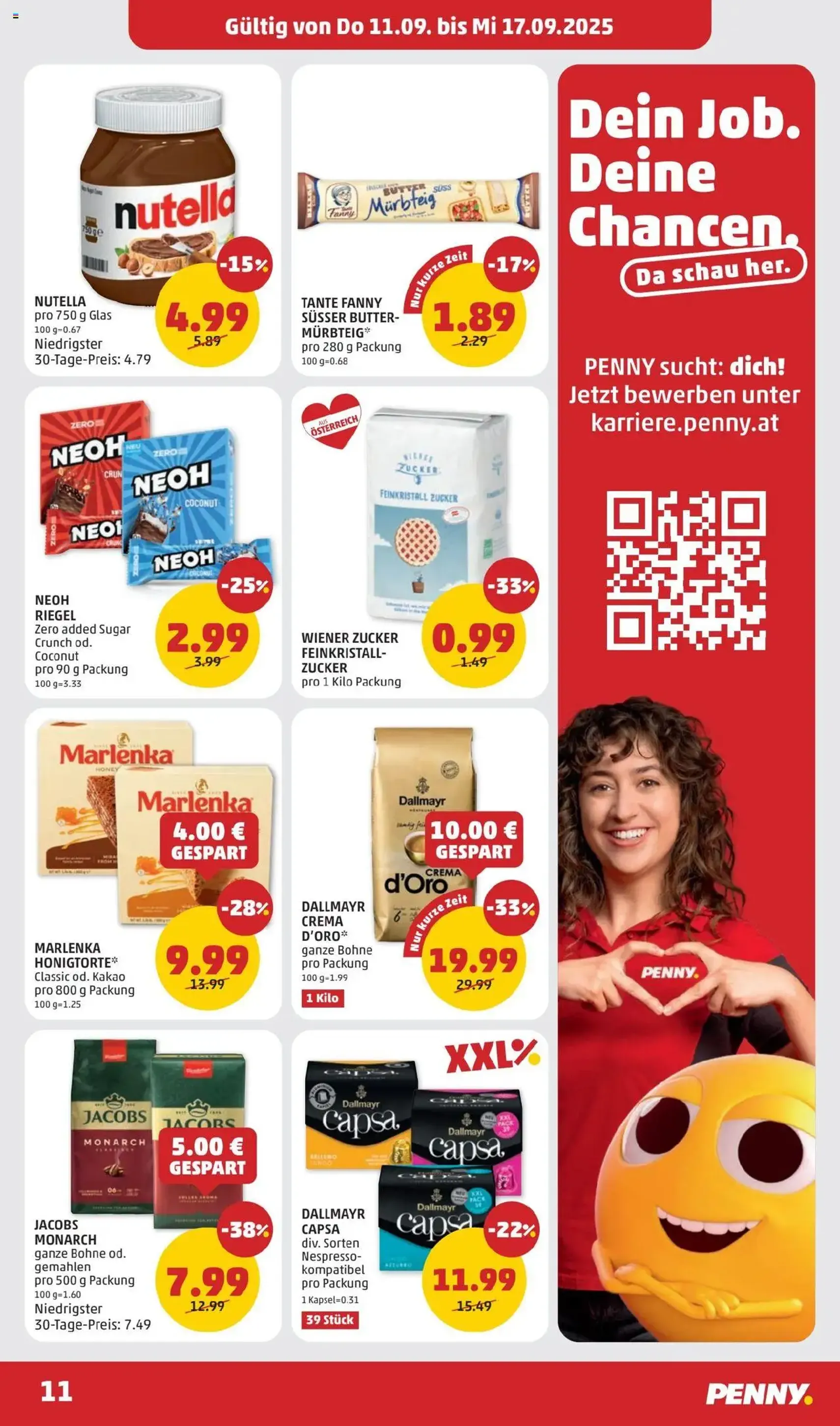 Penny Markt Flugblatt - Gültiger Prospekt ab 11.09.2025, Seite 11 von insgesamt 28 Penny Markt Flugblatt - Gültiger Prospekt ab 11.09.2025, Seite 11 von insgesamt 28
