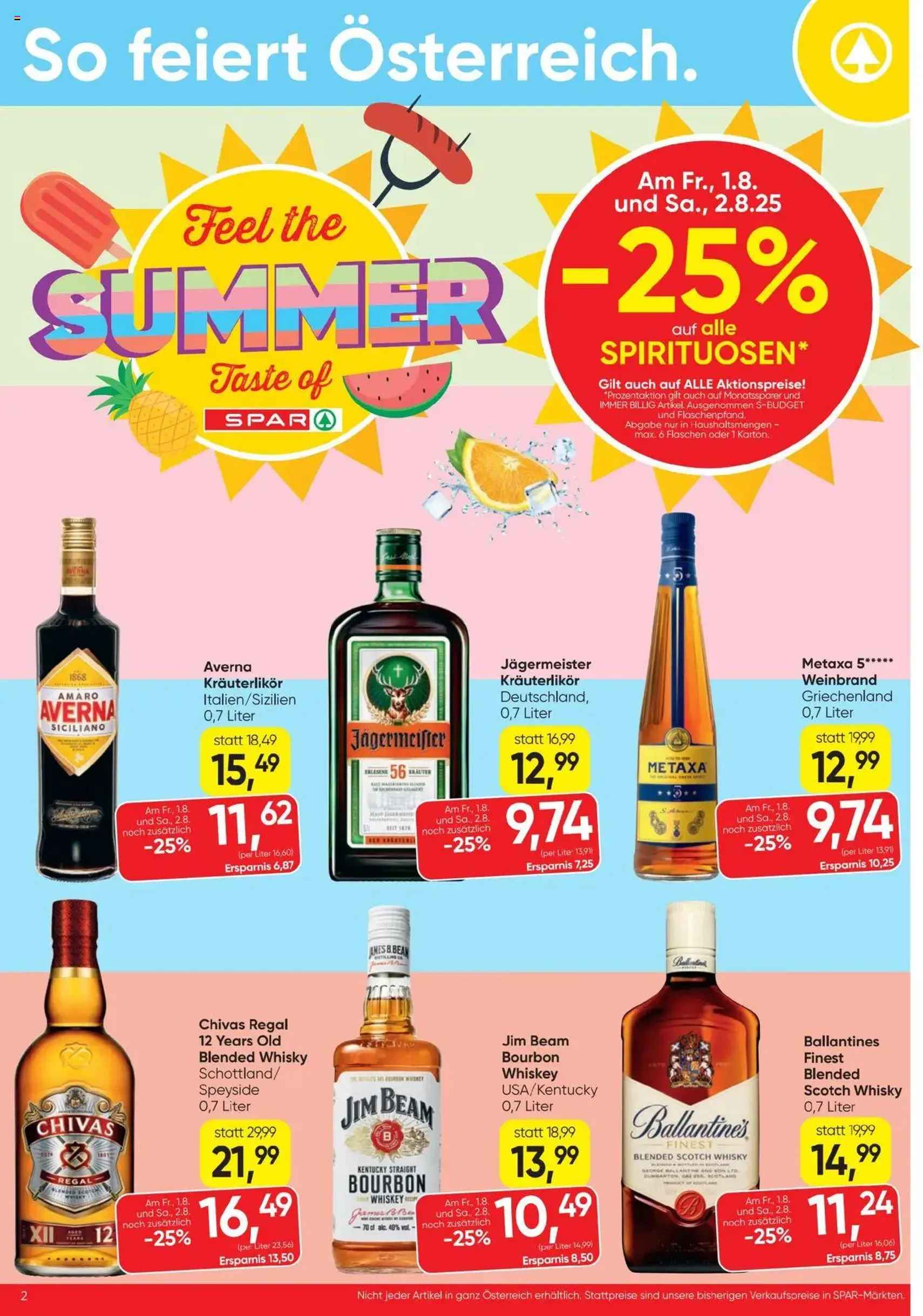 Spar Flugblatt - Gültiger Prospekt ab 31.07.2025, Seite 2 von insgesamt 20 Spar Flugblatt - Gültiger Prospekt ab 31.07.2025, Seite 2 von insgesamt 20