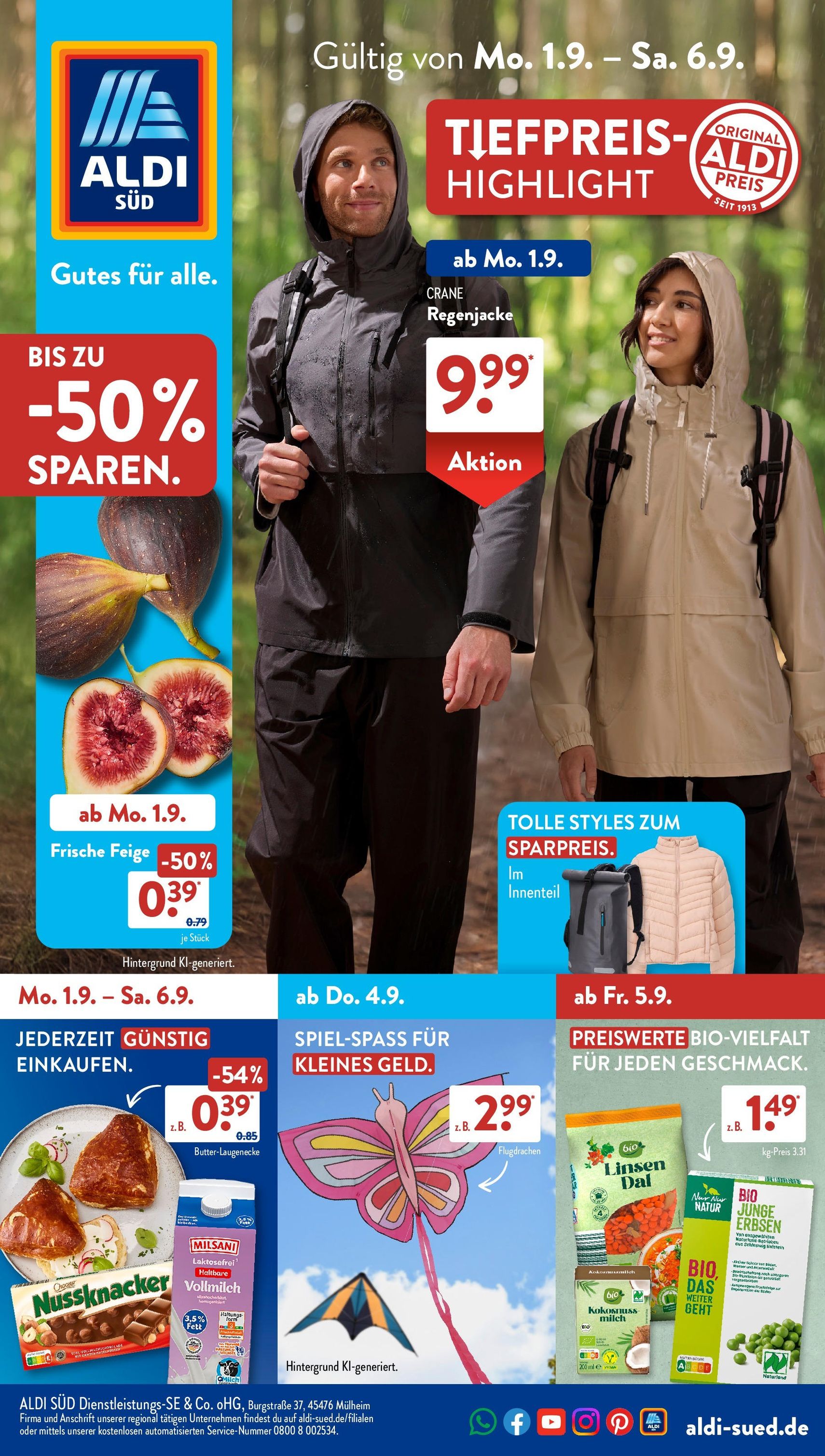 Aldi Süd Prospekt - Gültiger Prospekt ab 01.08.2025, Seite 1 von insgesamt 45 Aldi Süd Prospekt - Gültiger Prospekt ab 01.08.2025, Seite 1 von insgesamt 45