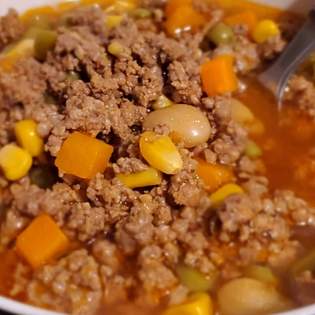 Previsualización de la receta Sopa de picadillo casera como de la abuela mexicana
