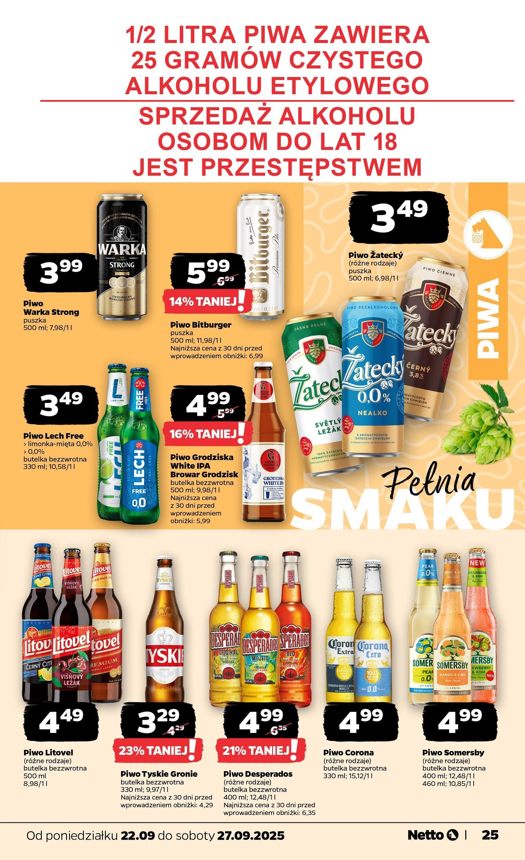 Netto gazetka - Spożywcza - ważny gazetka od 22.09.2025 strona 25 z 37