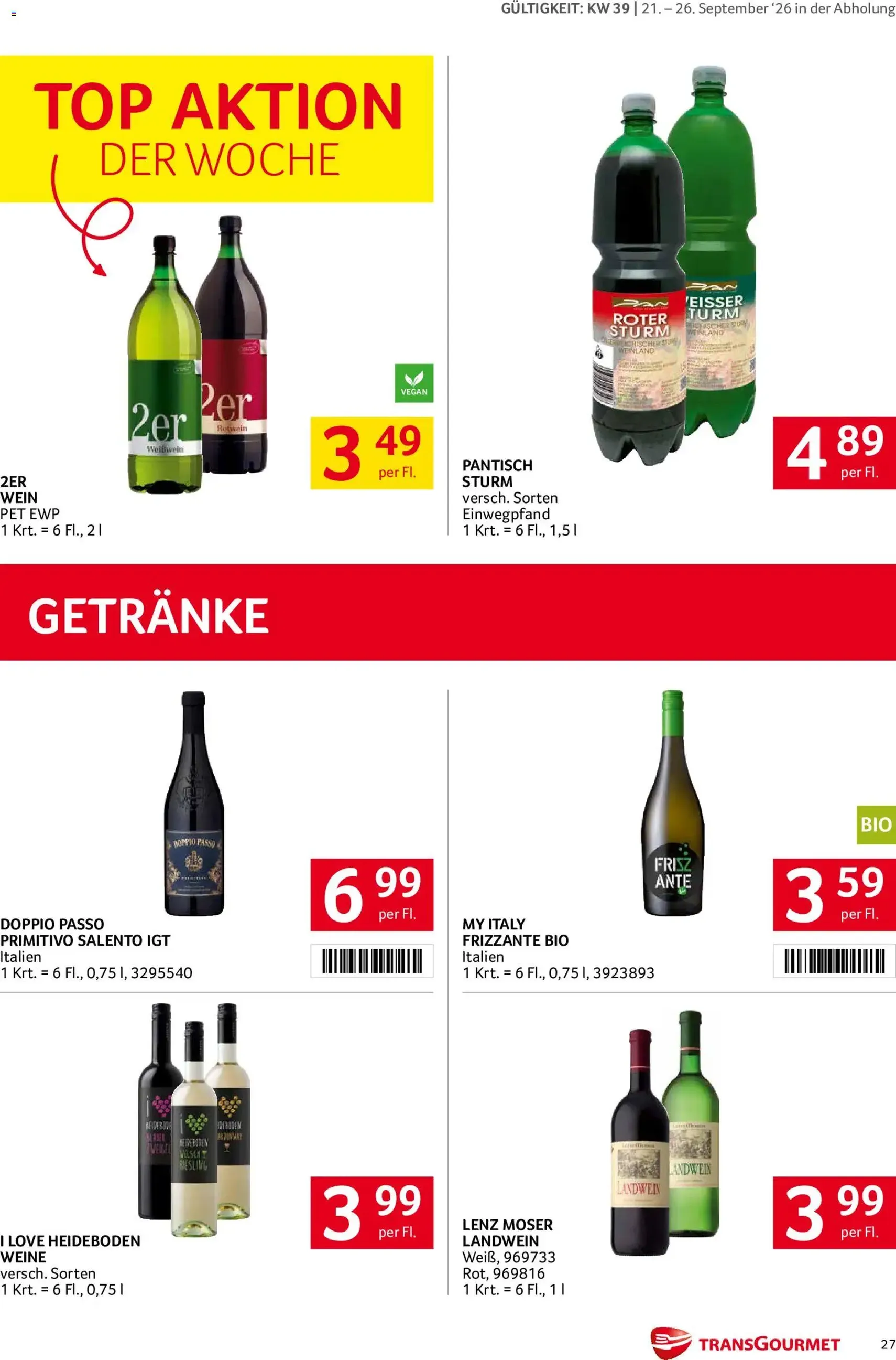 Transgourmet Flugblatt - Gültiger Prospekt ab 20.09.2026, Seite 25 von insgesamt 38