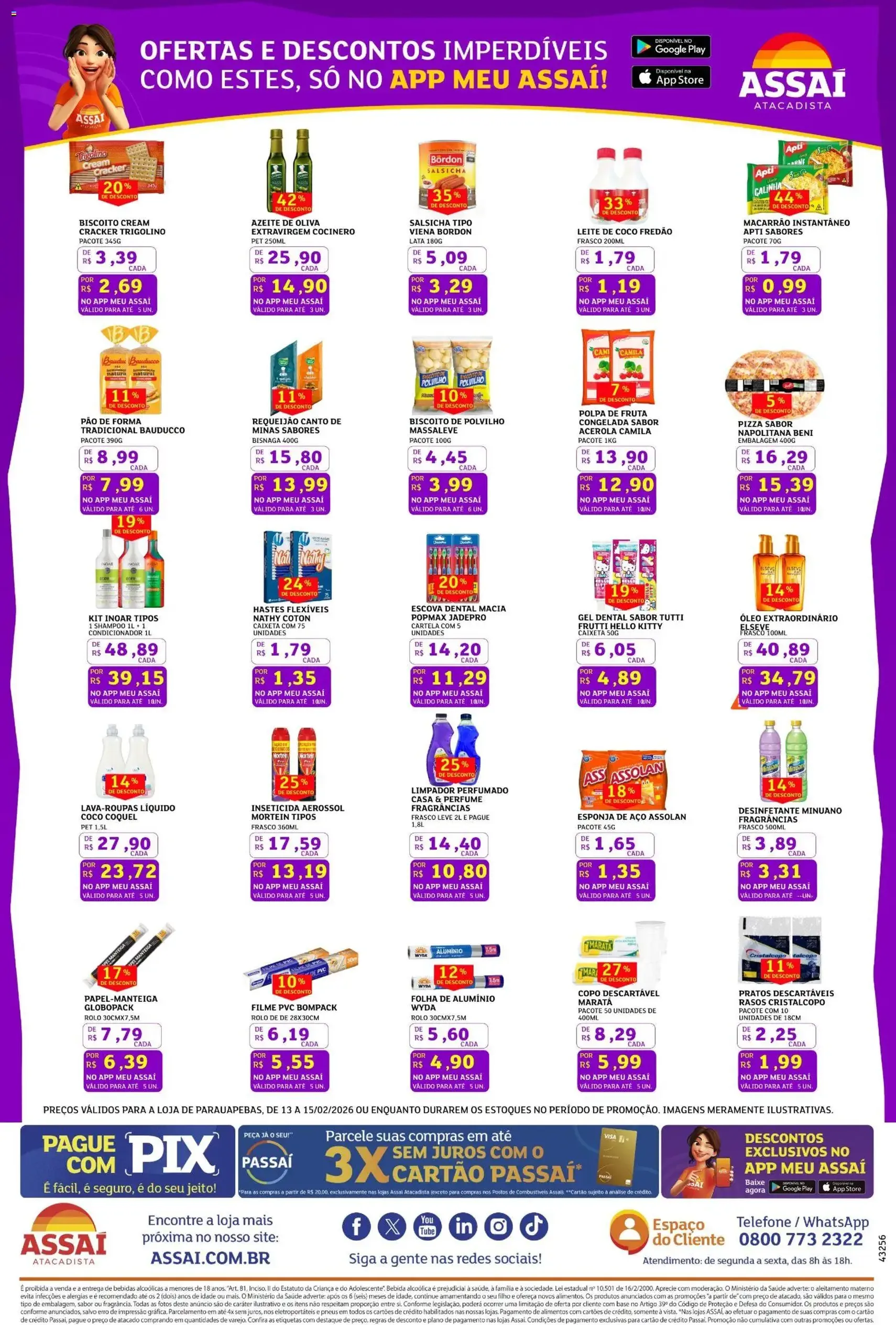 Encarte Assaí Atacadista - folheto válido a partir de 13/02/2026 página 3 de 3