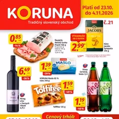 Koruna leták - náhľad letáku platný od 23.10.2026