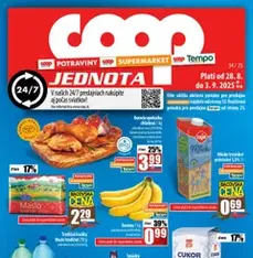 COOP Jednota leták - náhľad letáku platný od 28.08.2025