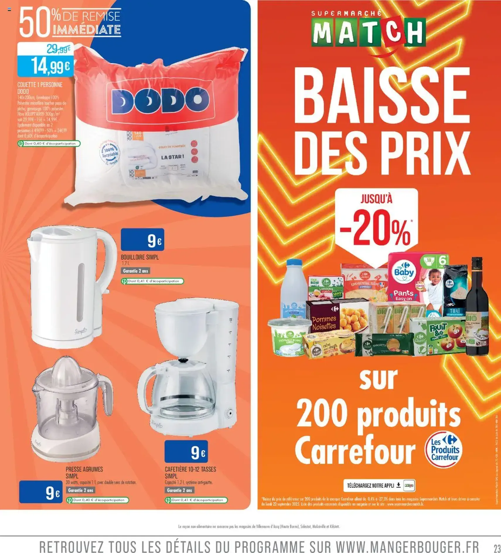 Match Supermarché catalogue - brochure valable à partir du 23/09/2025, page 23 sur 24