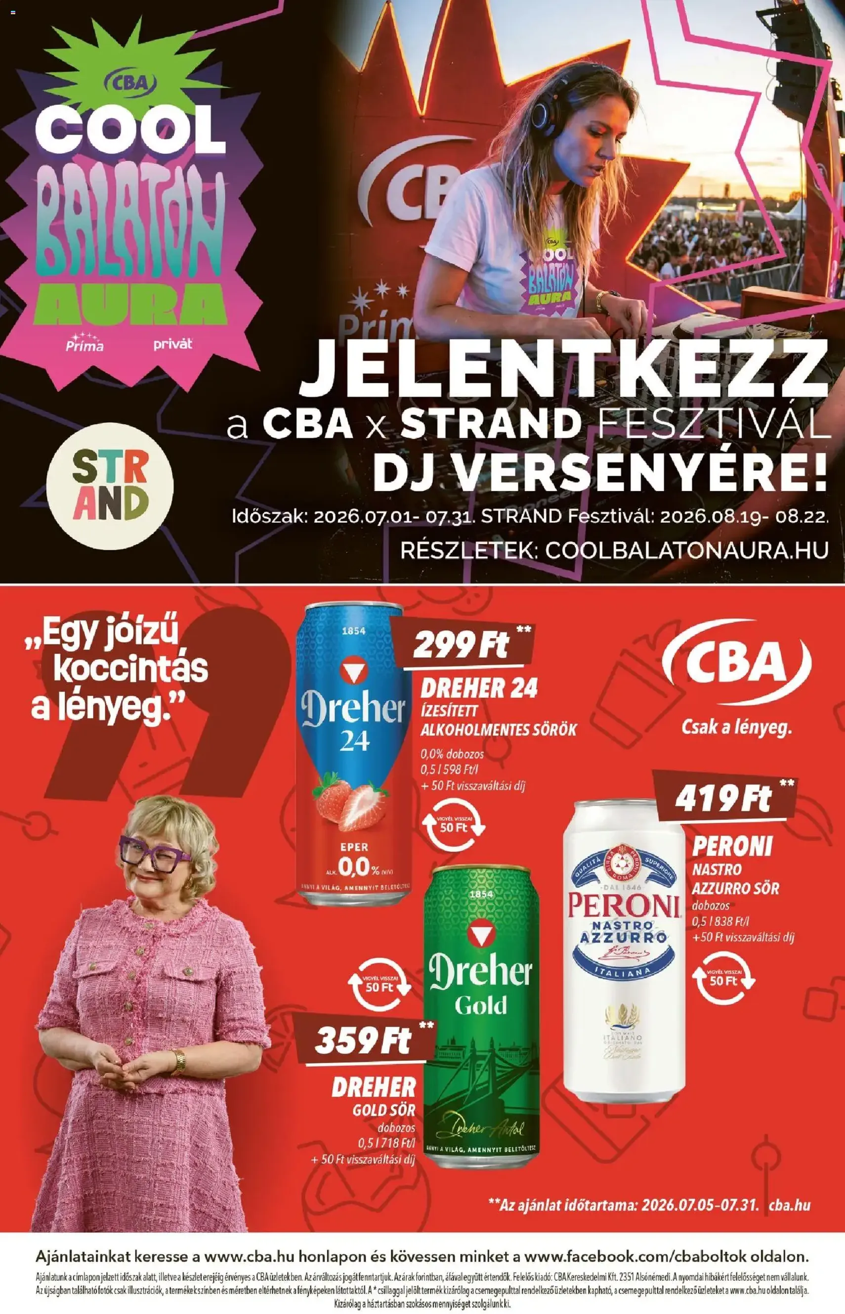 CBA akciós újság - 2026.07.16. érvényes szórólap 8 oldal 8 oldalból