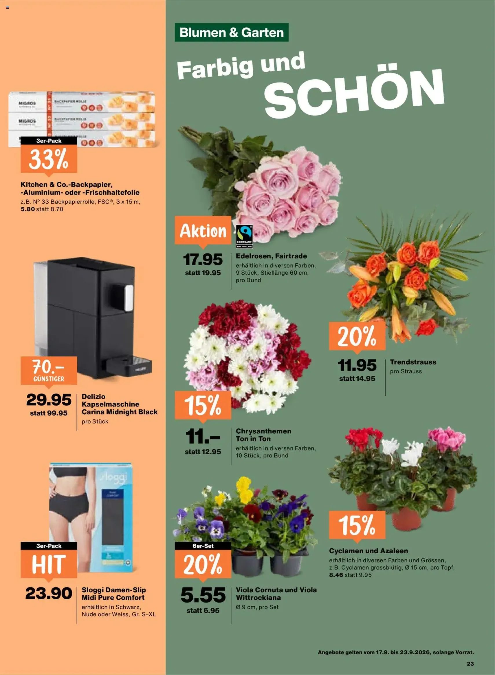 Migros aktionen - Gültiger Prospekt ab 17.09.2026, Seite 23 von insgesamt 24