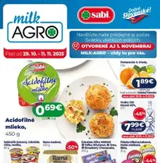 Milk Agro leták - náhľad letáku platný od 29.10.2025 Milk Agro leták - náhľad letáku platný od 29.10.2025