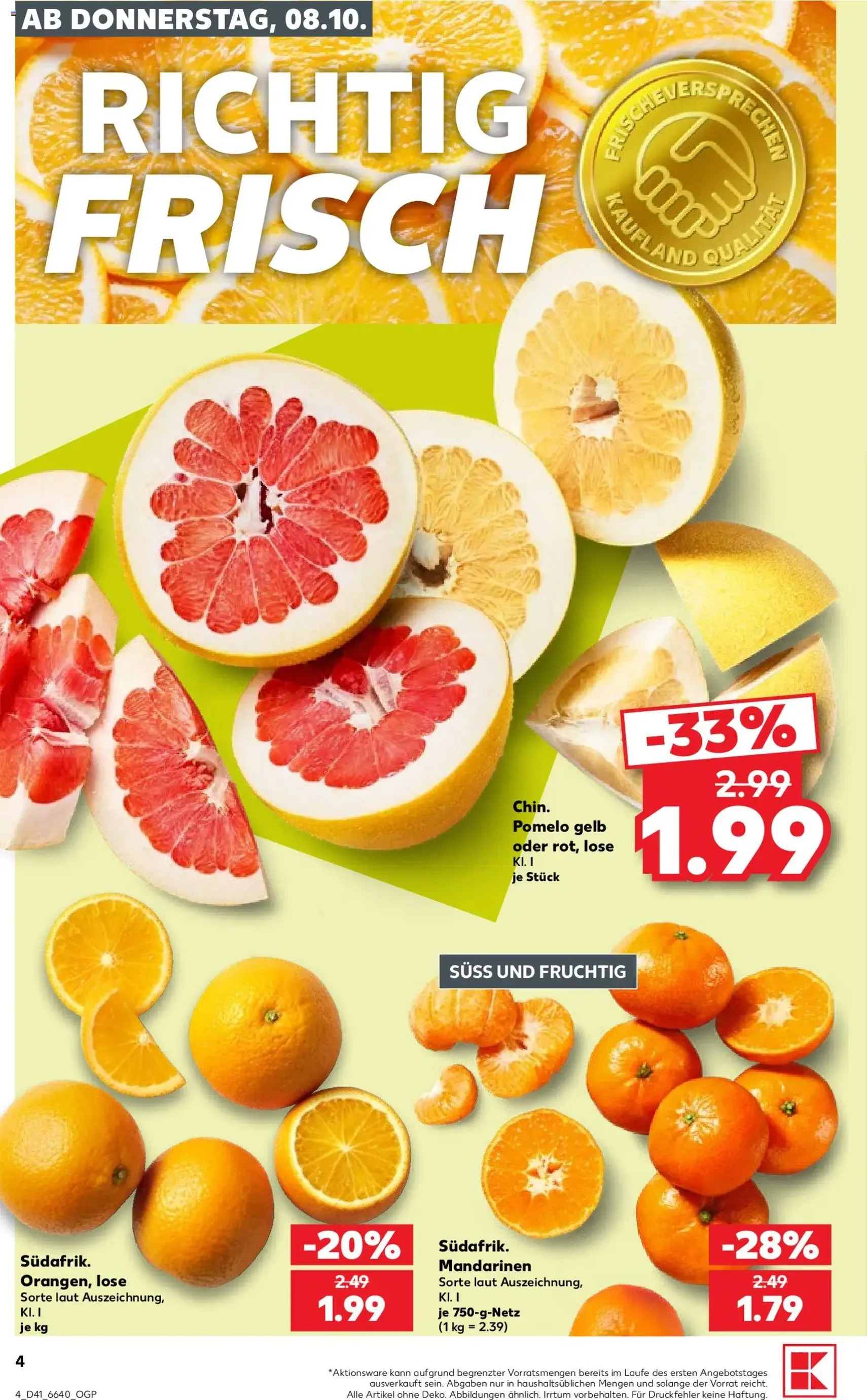 Kaufland Prospekt - Gültiger Prospekt ab 08.10.2026, Seite 4 von insgesamt 70