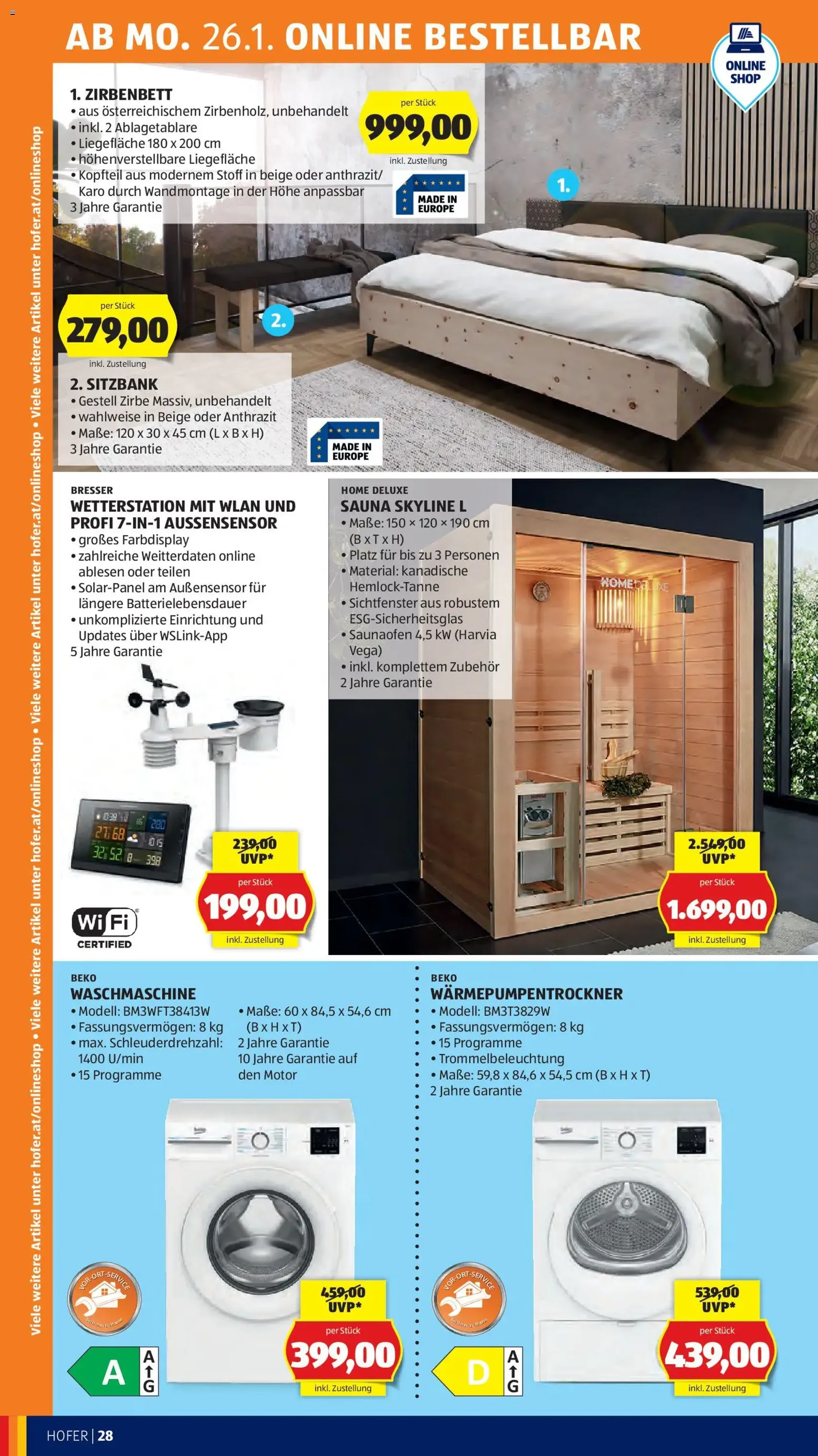 Hofer Flugblatt - Gültiger Prospekt ab 23.01.2026, Seite 32 von insgesamt 45