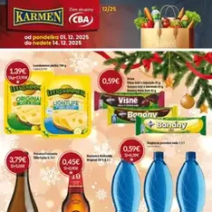 KARMEN CBA leták - náhľad letáku platný od 01.12.2025