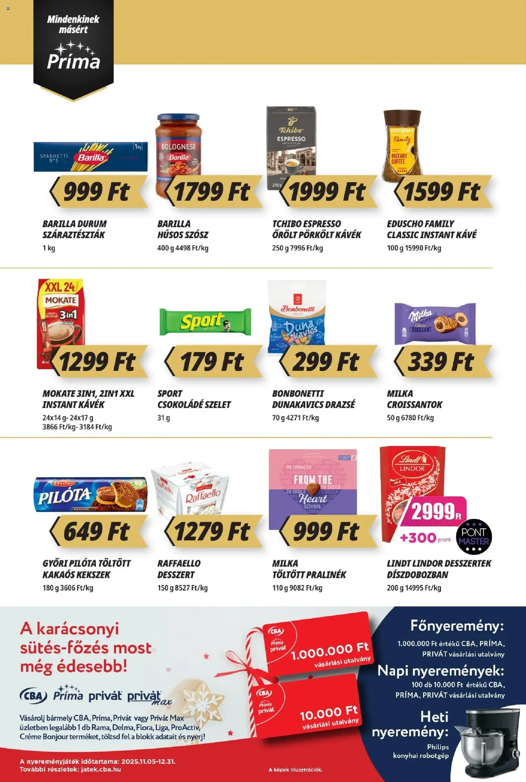 CBA Príma Akciós újság - 2025.12.13. érvényes szórólap 6 oldal 12 oldalból