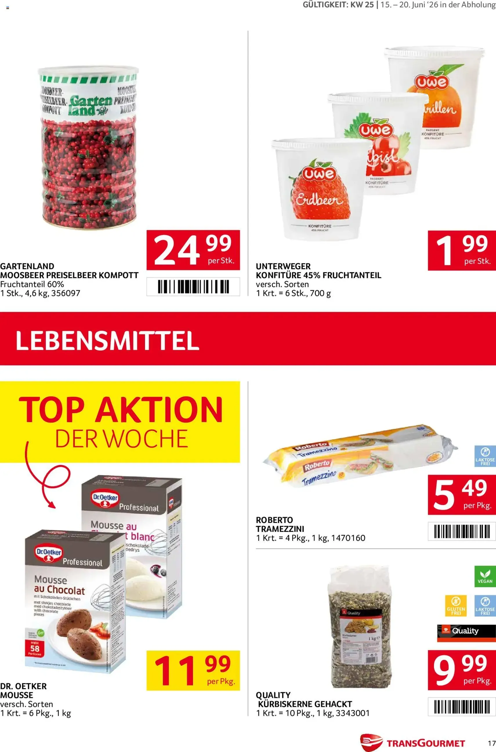 Transgourmet Flugblatt - Gültiger Prospekt ab 15.06.2026, Seite 17 von insgesamt 32