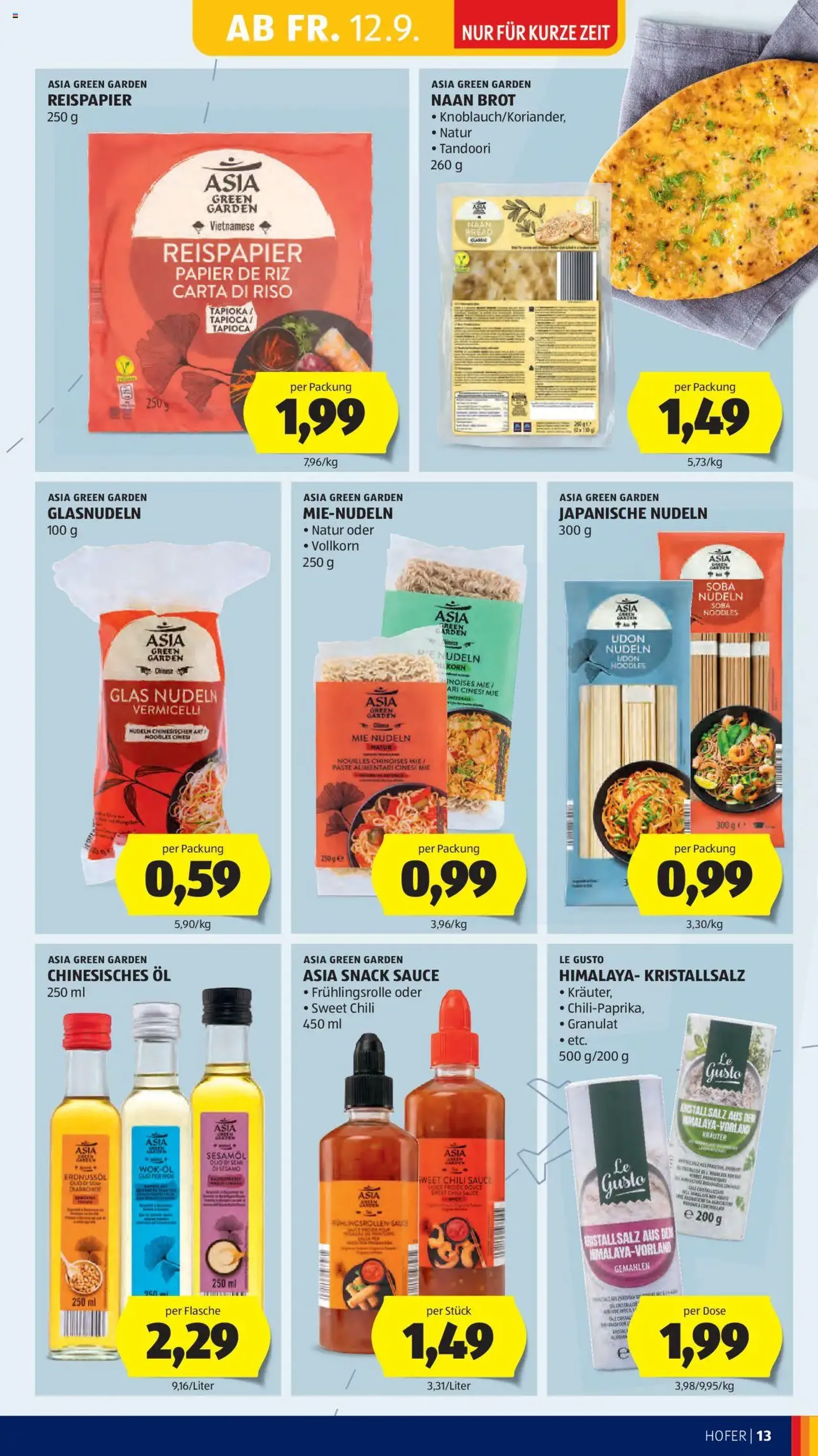 Hofer Flugblatt - Gültiger Prospekt ab 12.09.2025, Seite 15 von insgesamt 49