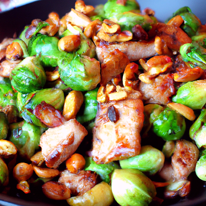 Sprouts with Pork and Peanuts