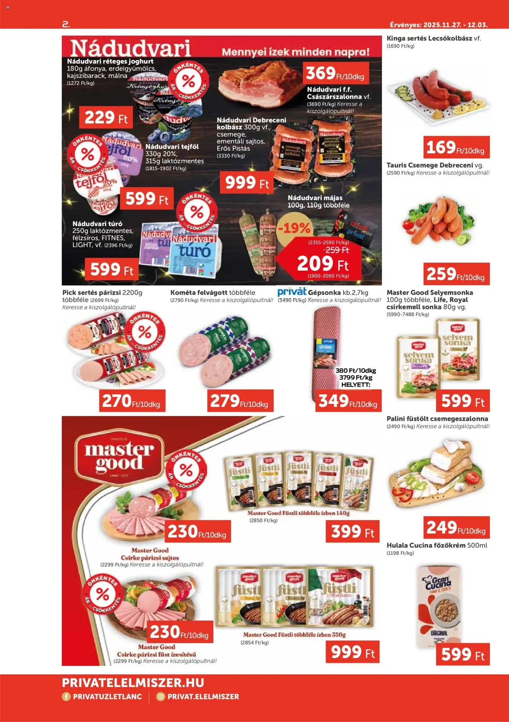 PRIVÁT - Aktuális szórólap MAX - 2025.11.27. érvényes szórólap 2 oldal 12 oldalból
