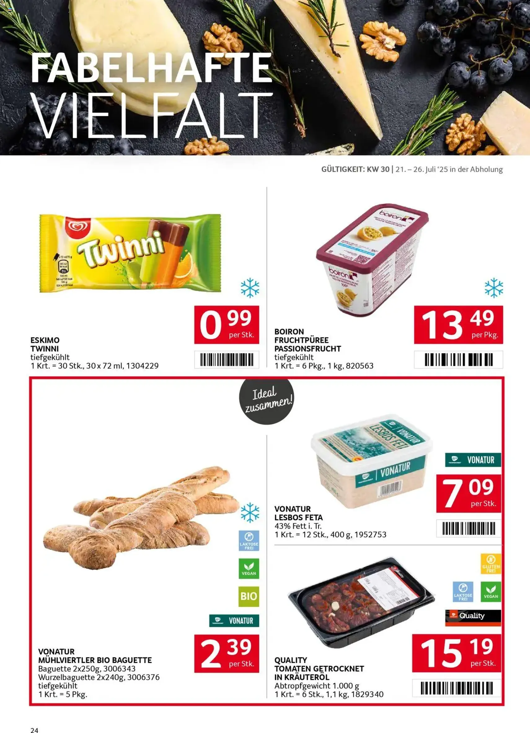 Transgourmet Flugblatt - Gültiger Prospekt ab 20.07.2025, Seite 24 von insgesamt 28 Transgourmet Flugblatt - Gültiger Prospekt ab 20.07.2025, Seite 24 von insgesamt 28
