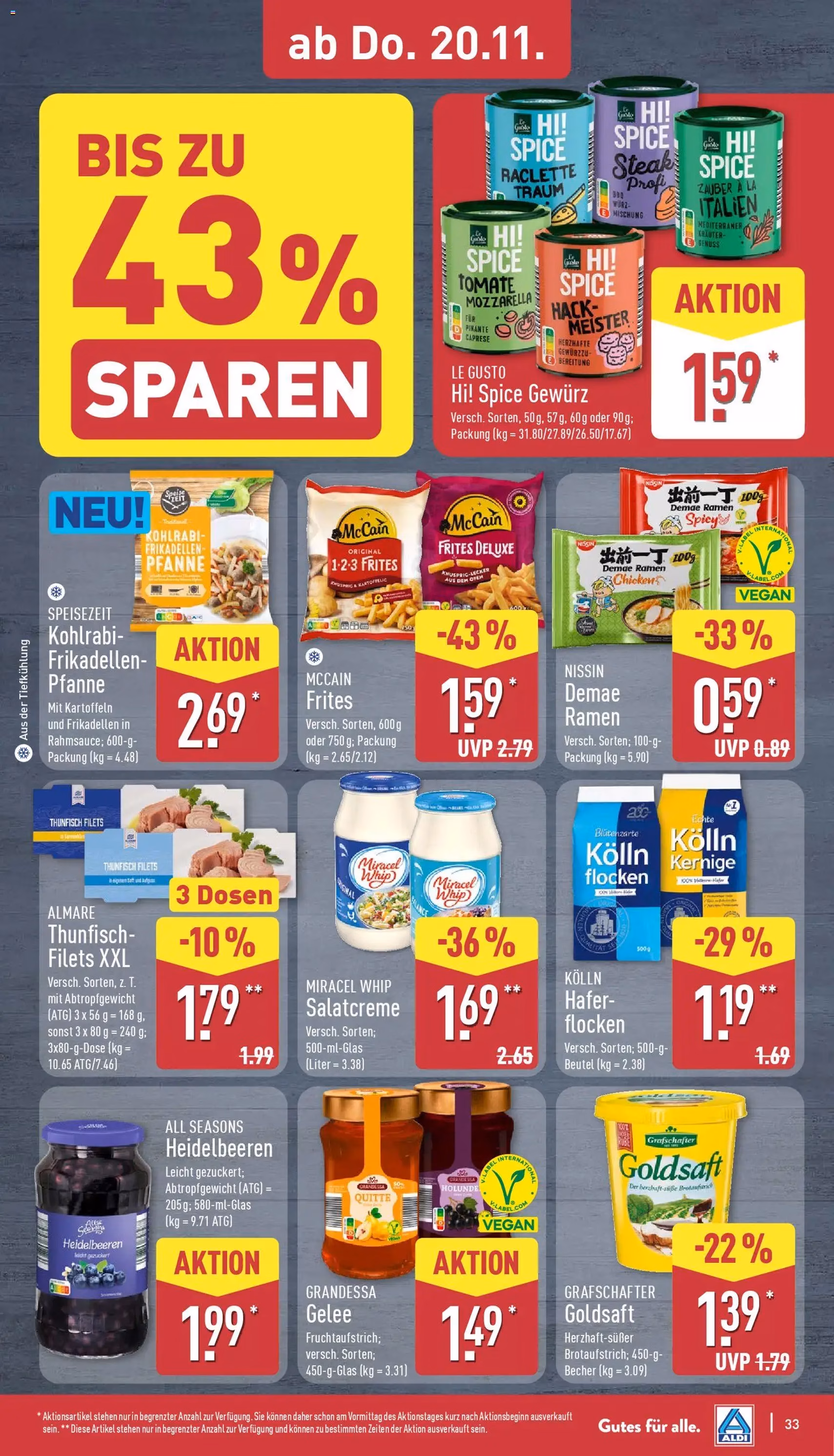 Aldi Prospekt - Gültiger Prospekt ab 17.11.2025, Seite 33 von insgesamt 50