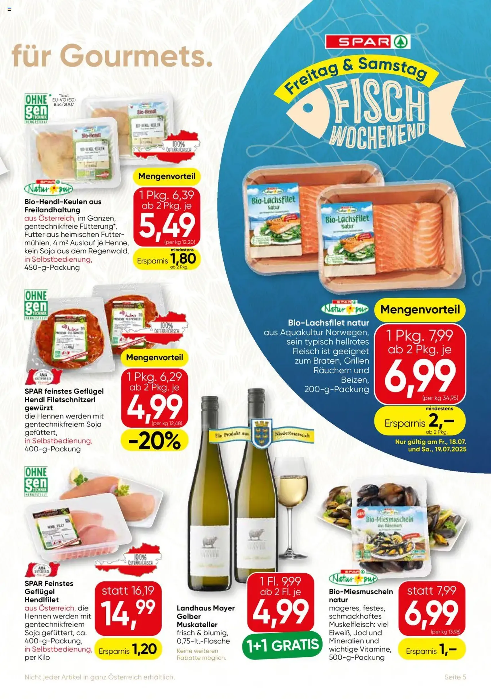 SPAR Gourmet Flugblatt - Gültiger Prospekt ab 17.07.2025, Seite 5 von insgesamt 12