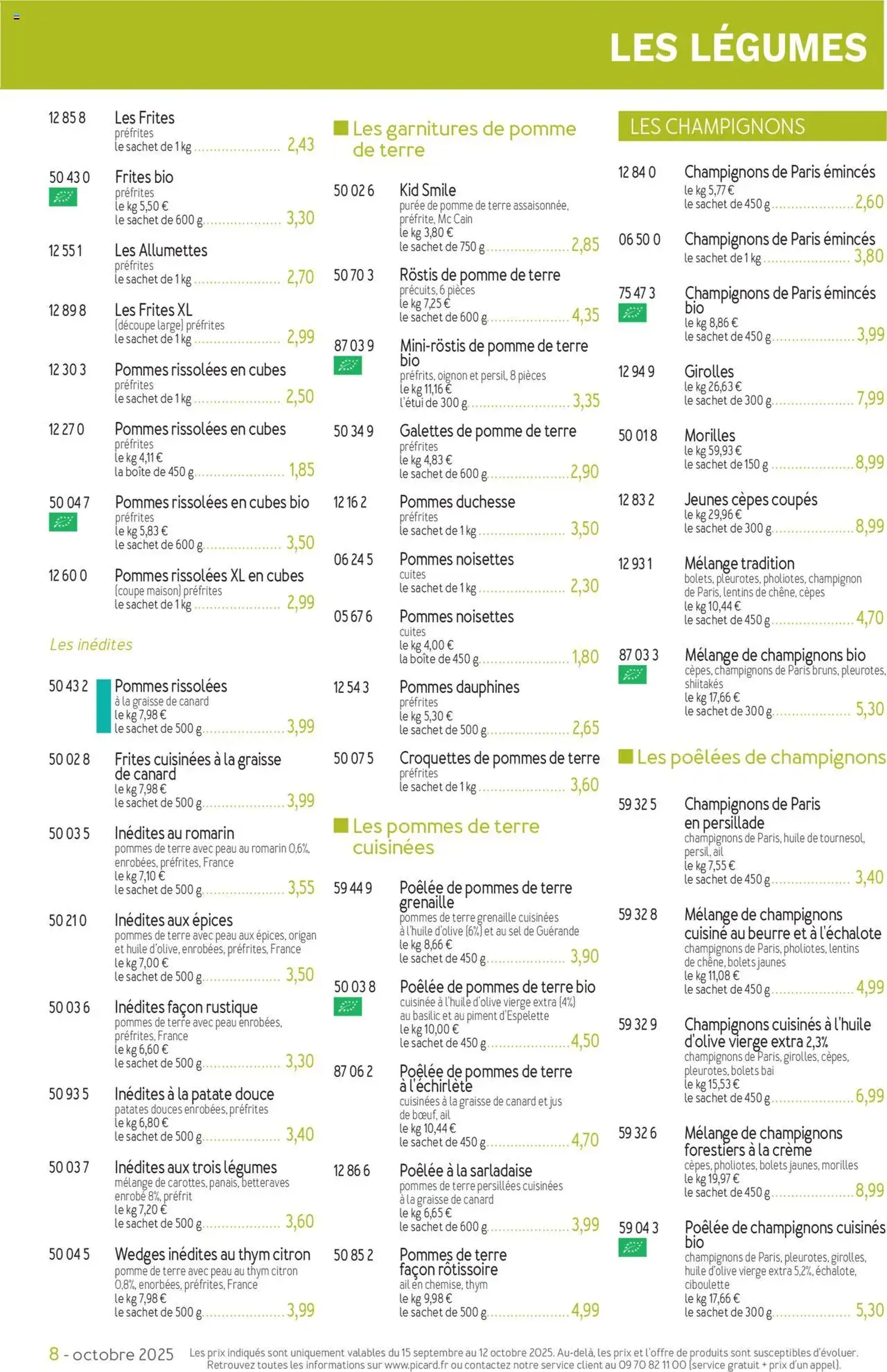 Picard catalogue - brochure valable à partir du 15/09/2025, page 8 sur 36 Picard catalogue - brochure valable à partir du 15/09/2025, page 8 sur 36