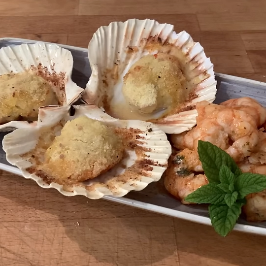Anteprima ricetta Capesante gratinate