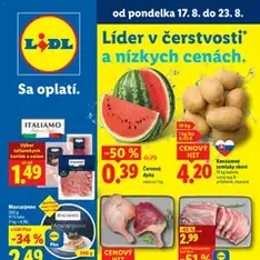 Lidl leták - náhľad letáku platný od 17.08.2026