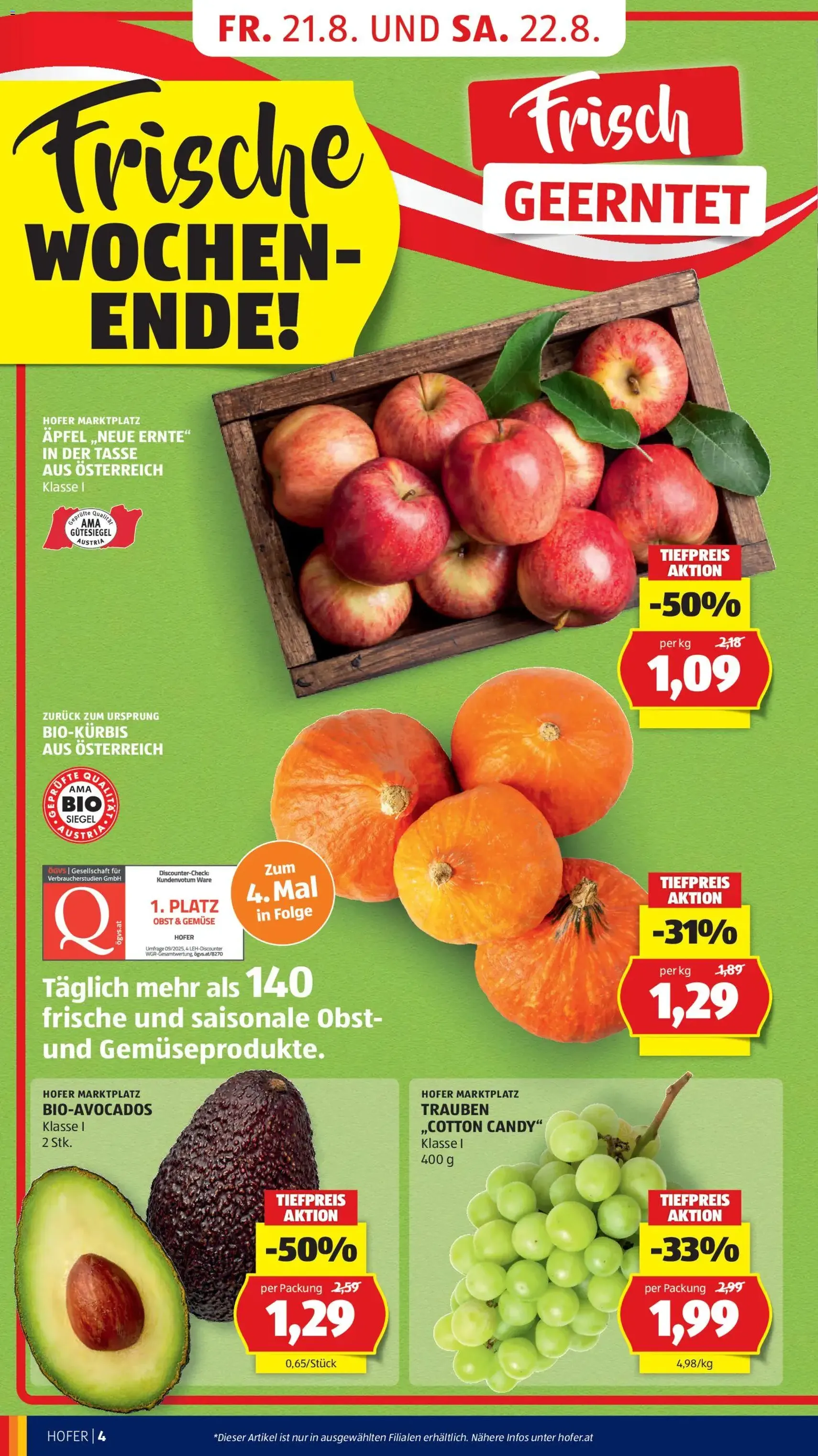 Hofer Flugblatt - Gültiger Prospekt ab 21.08.2026, Seite 14 von insgesamt 46